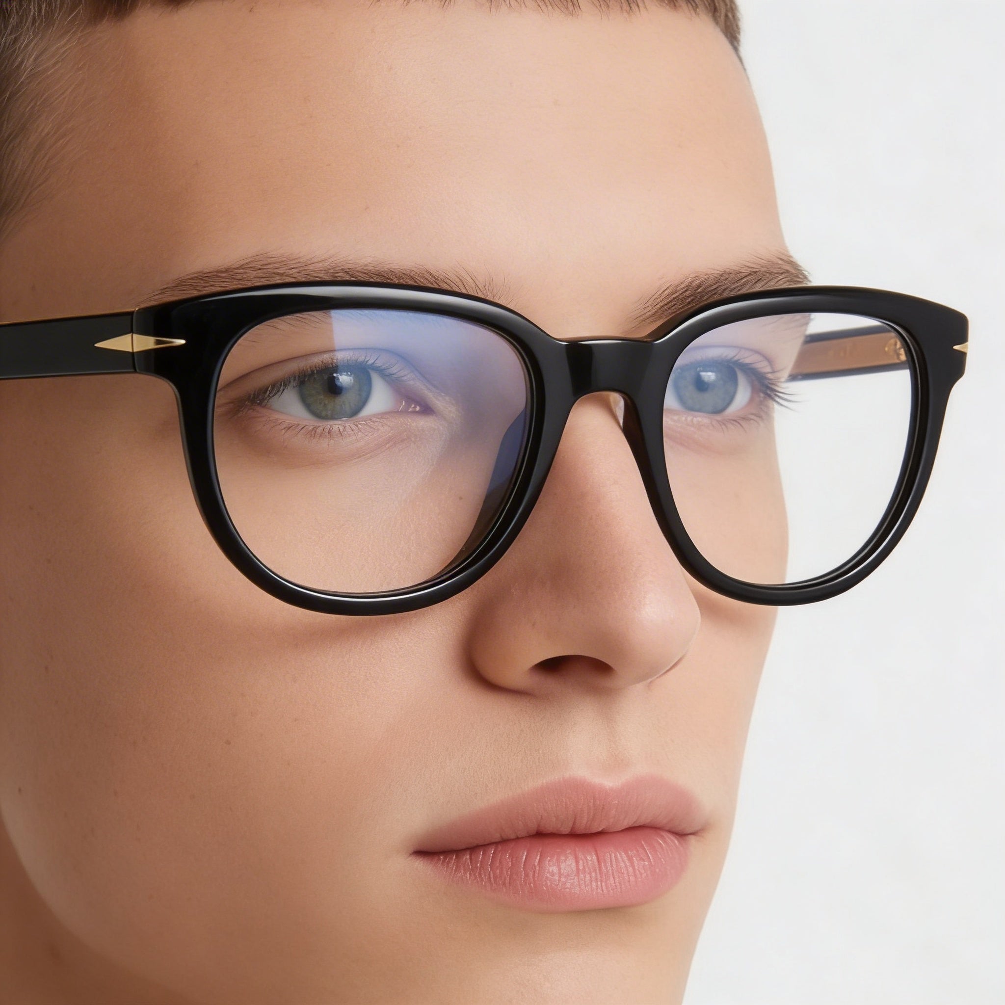 David Beckham DB 7097 Black Rectangle Unisex Eyeglasses, Photo 2