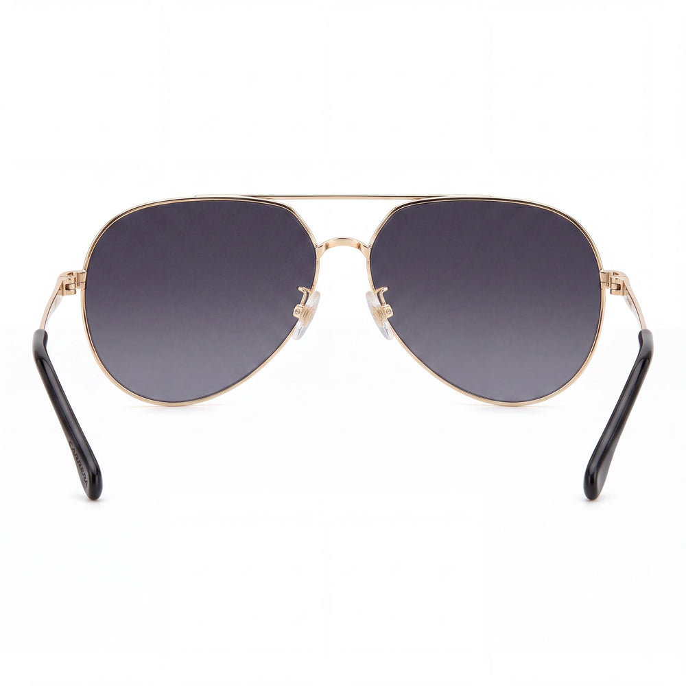 Carrera Women's CARRERA 3005/S Stainless Steel Gold Black Dark Grey Shaded Gradient 100% UV Pilot Sunglasses 63mm