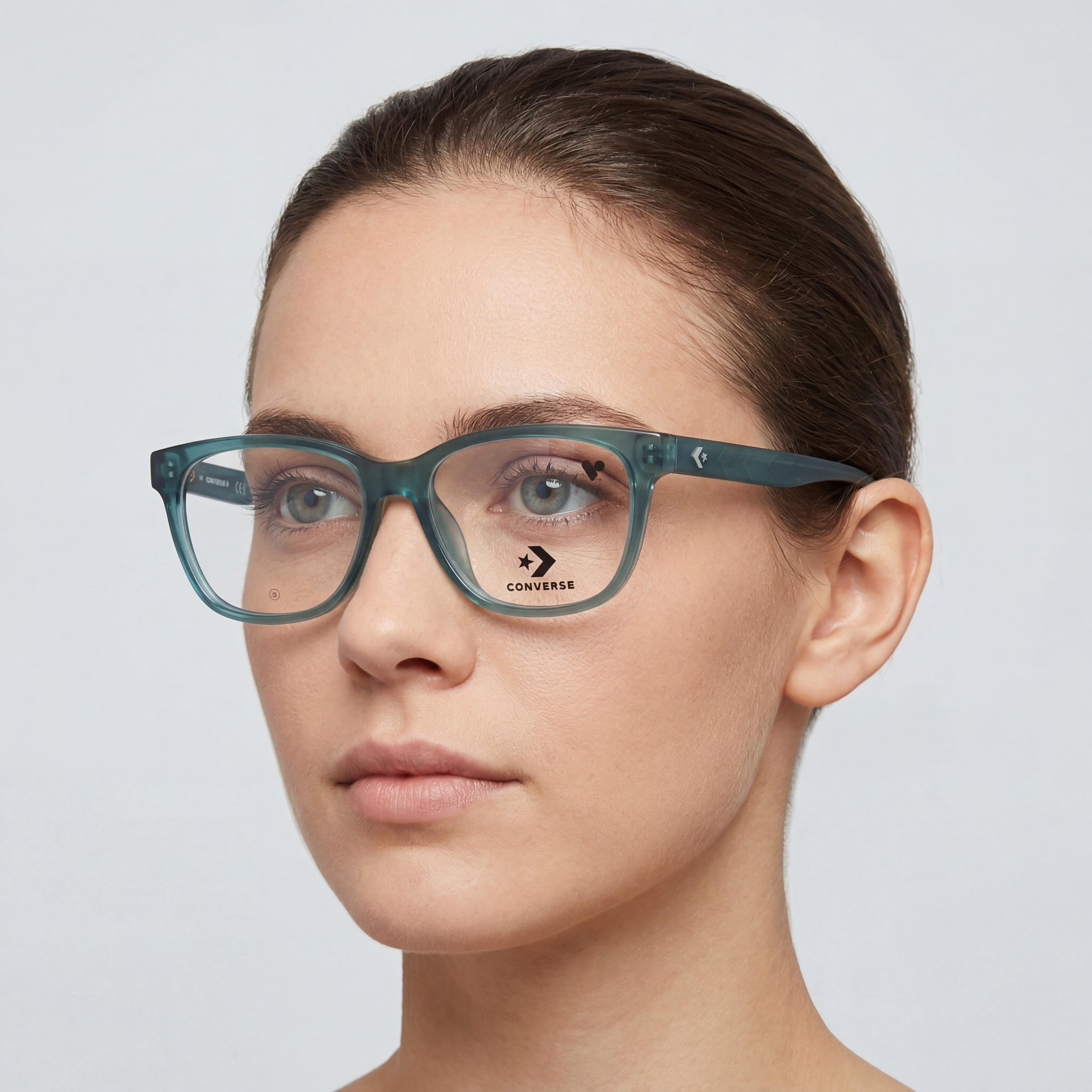 Converse Modern Women's Sunglasses featuring an Injected Frame in Crystal Algae Coast Color with 52mm Lens Width, Photo 4