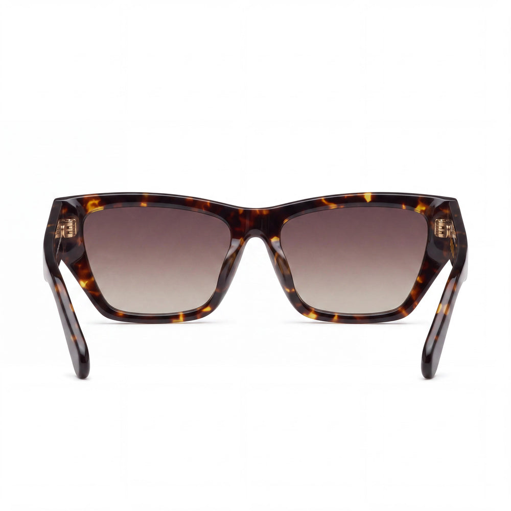 GAFAS DE SOL QUAY AUSTRALIA Modernas Unisex Acetato Protección UV Montura Tortuga Amarilla Marrón Lente Marrón 54.5mm