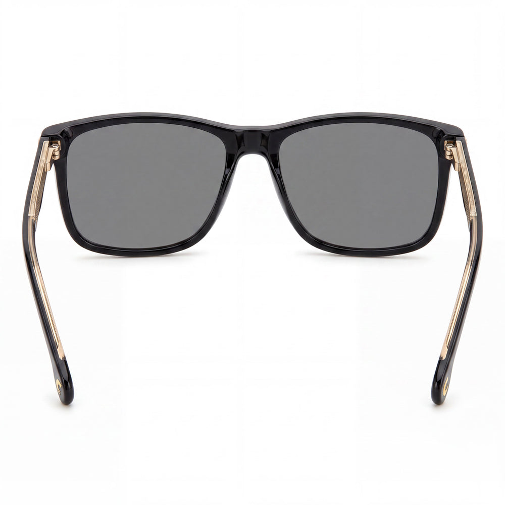Carrera Ca 298/S/Us Gafas de Sol Rectangulares Plegables Flexibles de Nailon Negro No Polarizadas para Hombre 57mm