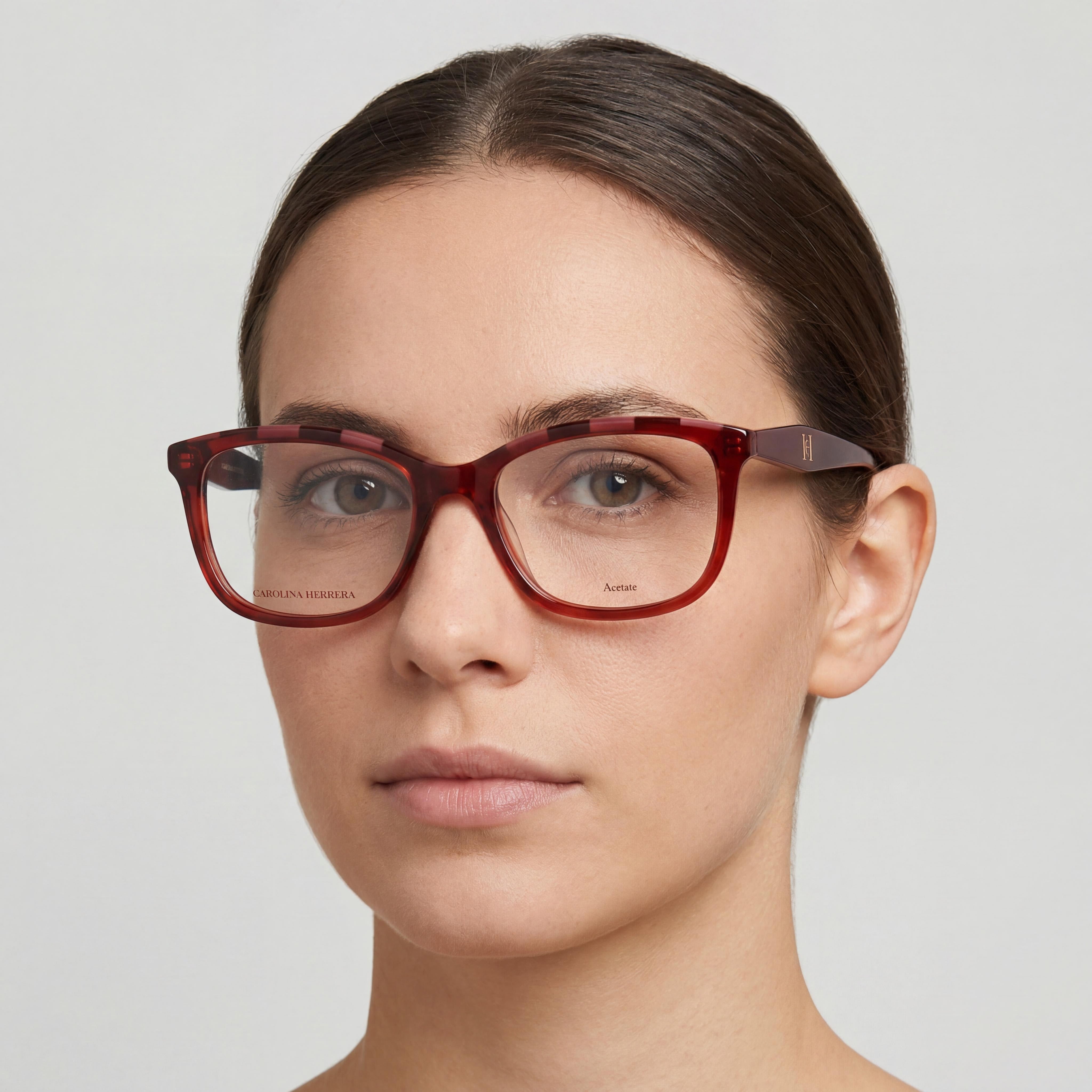 Carolina Herrera Modern Her 0147 Women's Acetate Eyeglass Frames in Burgundy Red 54-16-145mm, Photo 4