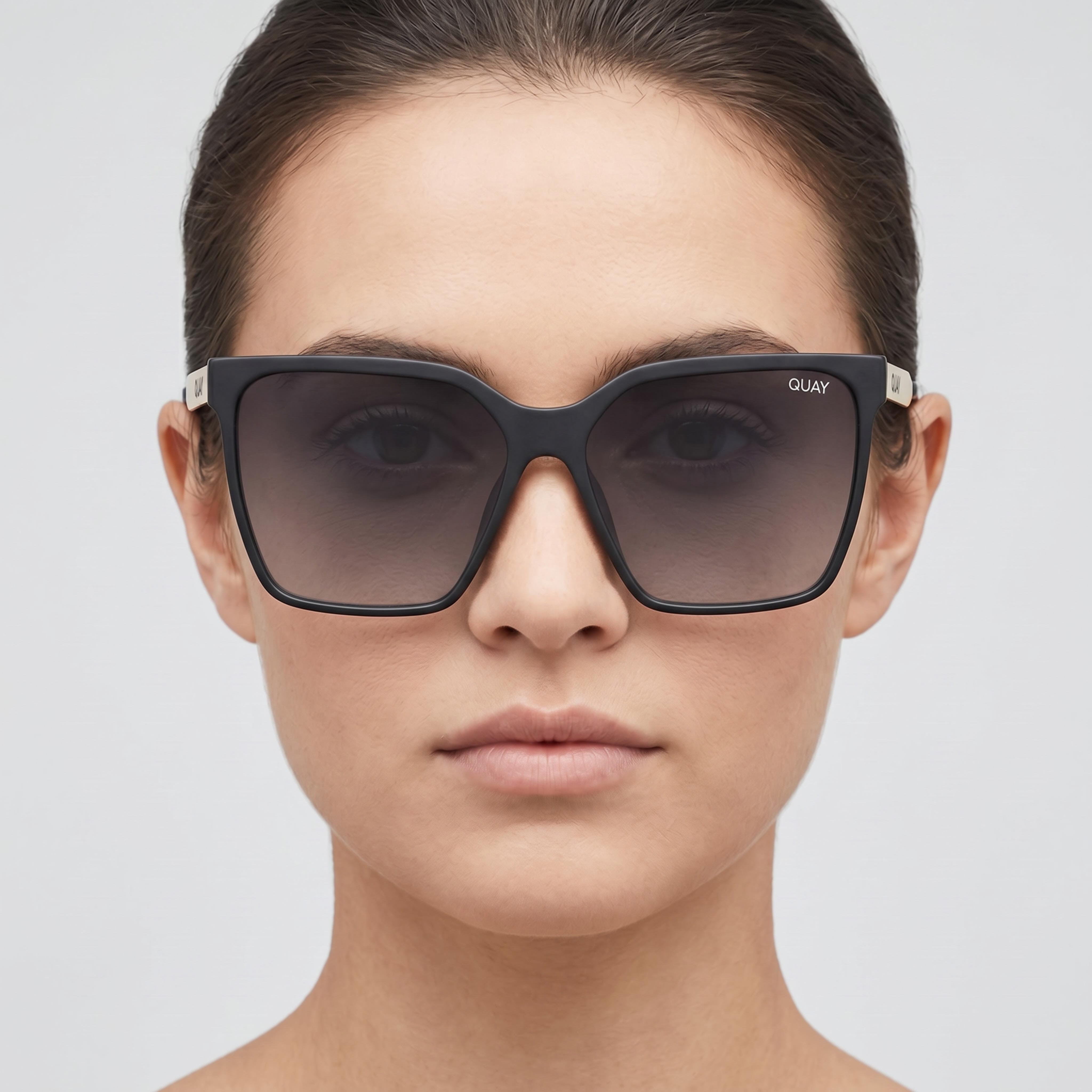 QUAY AUSTRALIA Level Up Remixed Gafas de Sol Polarizadas para Mujer con Montura Combinada Negra Mate y Lente Ahumada 149mm, Photo 3