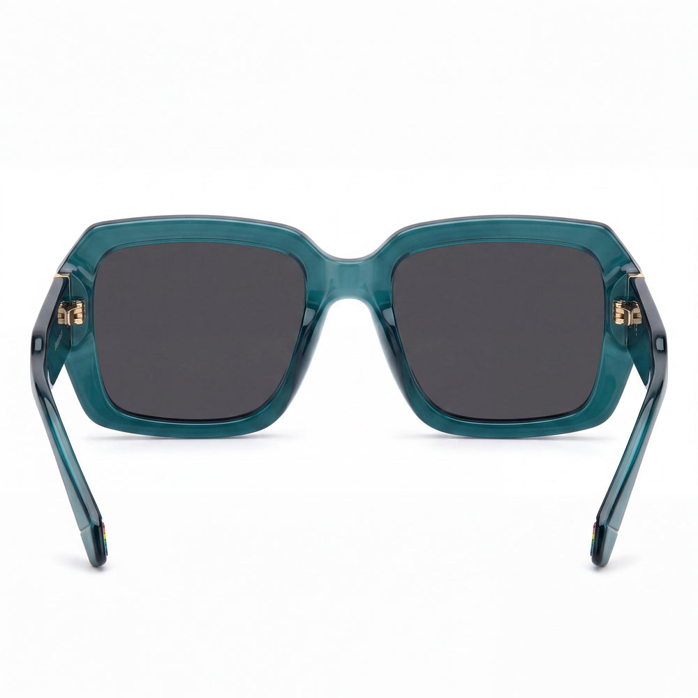 Gafas de sol polarizadas rectangulares Polaroid Pld 6223/S/X para mujer, montura de policarbonato Foglia Di Tè, lente gris, 54 mm
