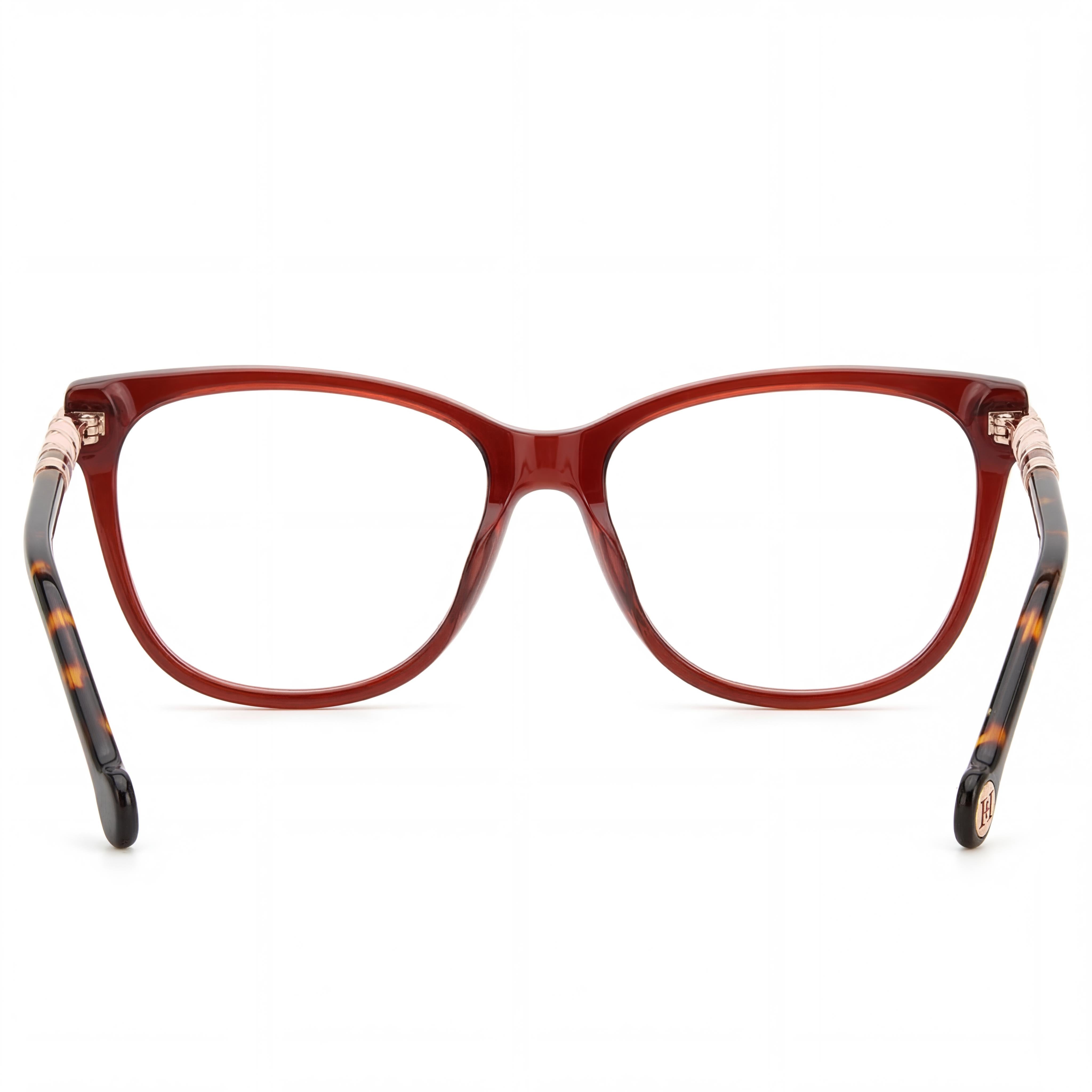Gafas de sol unisex modernas de acetato Carolina Herrera con montura Havana Castle y lentes Havana color burdeos de 54 mm, Photo 3