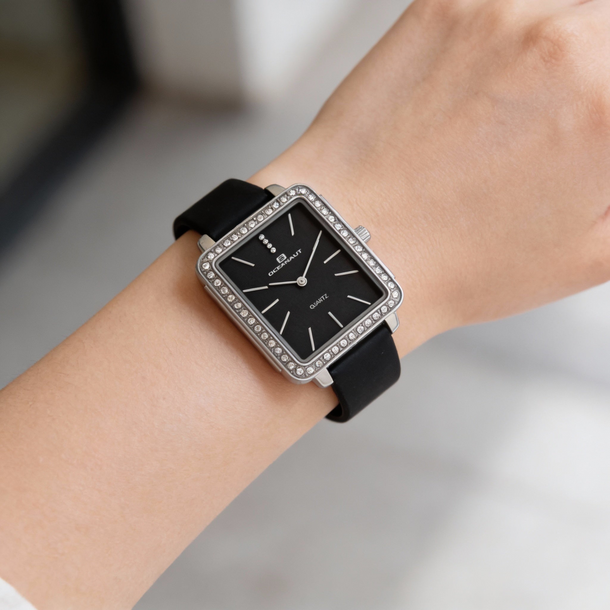 Reloj Oceanaut para mujer, resistente al agua, con esfera negra, Photo 3