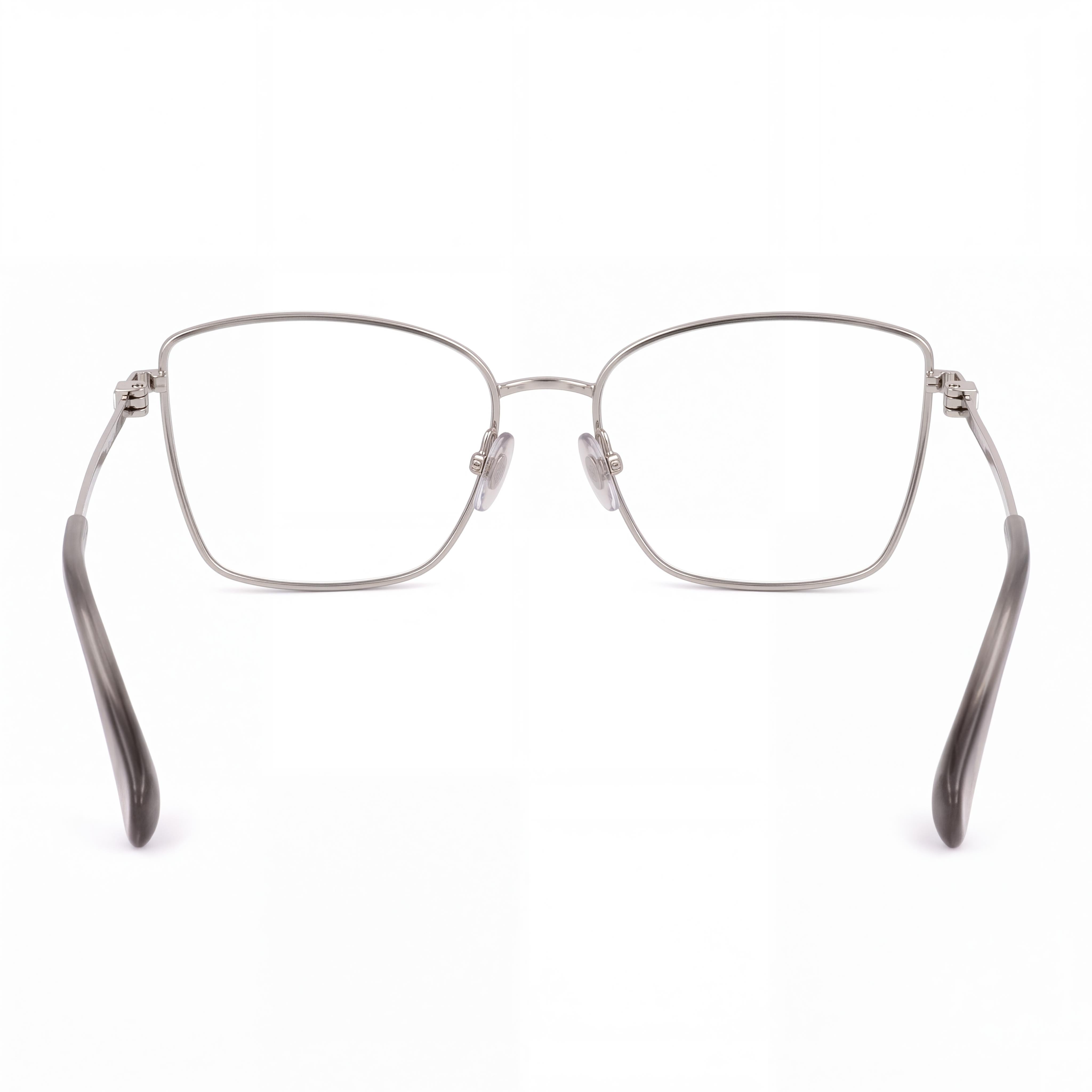 MaxMara Casual Women's Metal Frame Eyeglasses with Palladium Finish and Transparent Polycarbonate Lenses 55-16-140, Photo 3