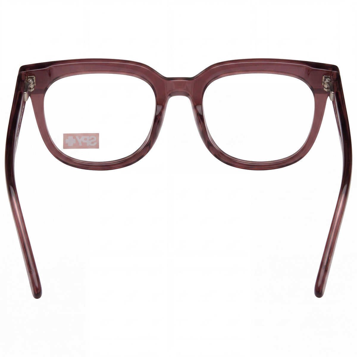 Spy Bewilder Optical 53 Eyeglass Frames for Men and Women, Translucent Salmon, with Plastic Demo Lenses, Prescription Ready, Photo 2