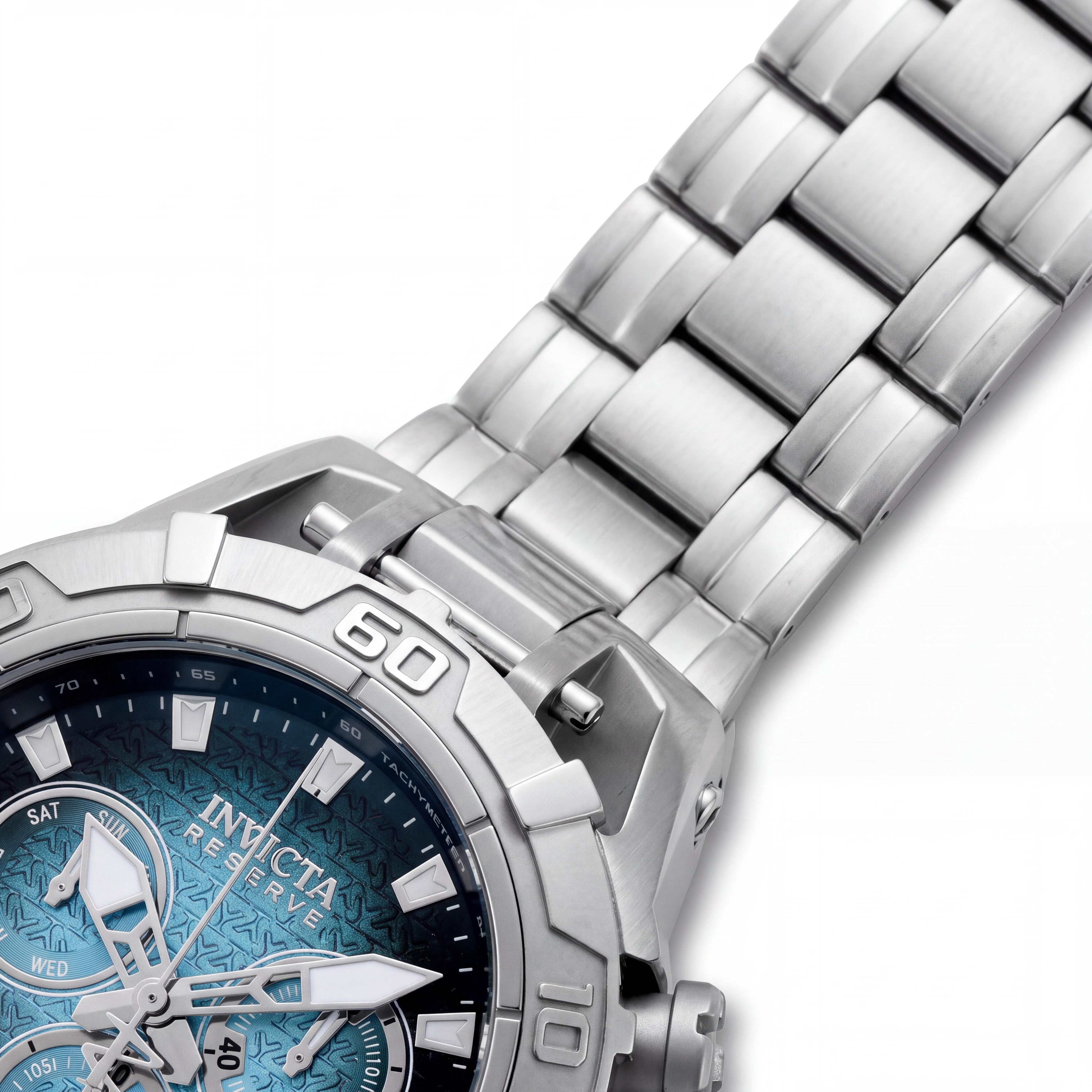 Invicta Reserve Ocean Warrior 47850 Unisex 54mm Silver Stainless Steel Blue Dial Chronograph Watch, Photo 3
