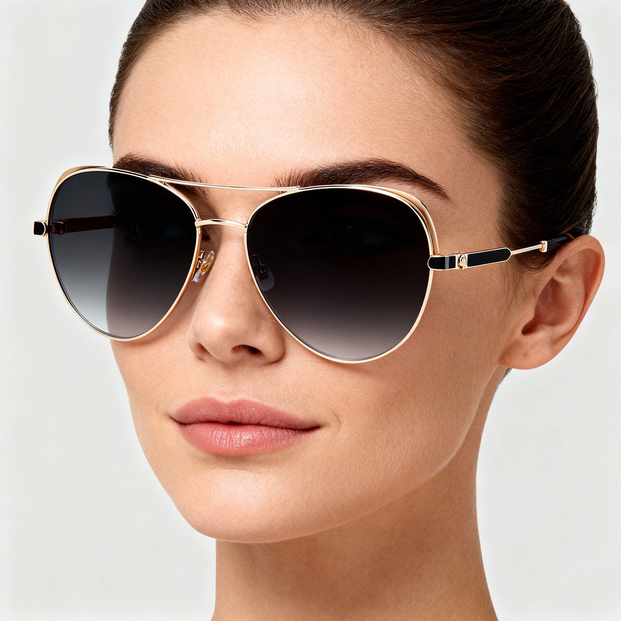 kate spade new york Katalina/G/S Women's Pilot Sunglasses Gold Grey Shaded Plastic Frame Dark Grey Shaded Non-Polarized 59mm, Photo 5