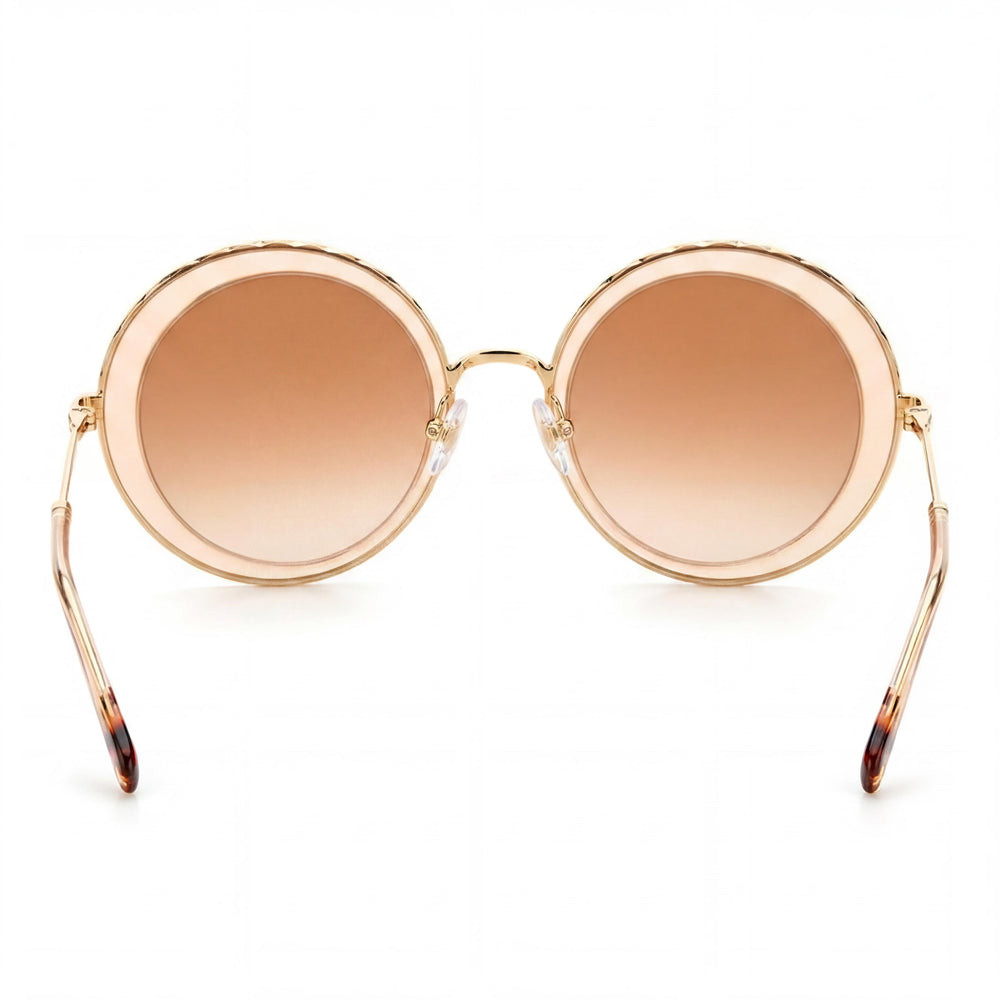 Gafas de sol Missoni Modern para mujer, de acero inoxidable, sin polarizar, con protección UV, color arena, rojo dorado, 49.6-23-145