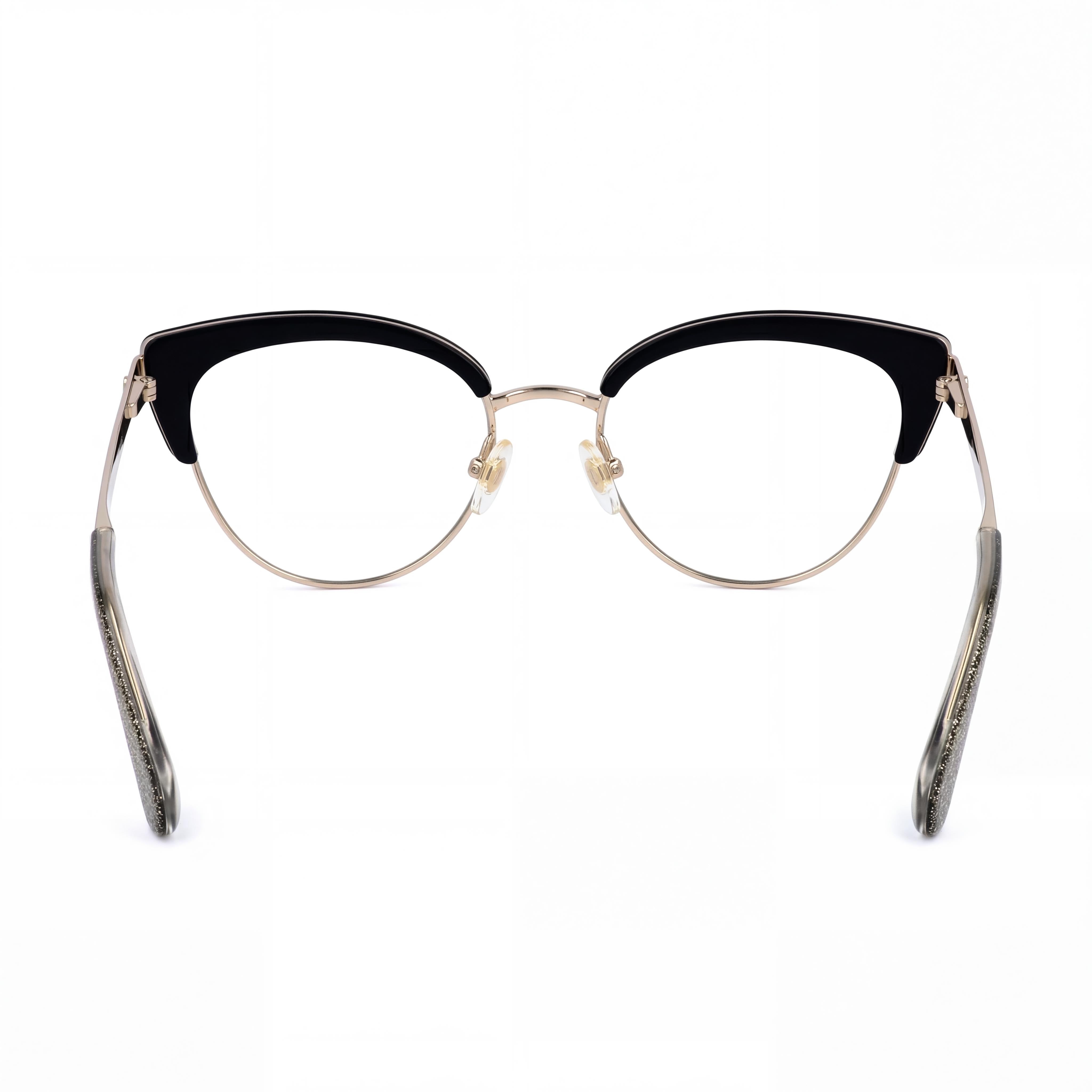 Kate Spade New York Jailyn Gafas Cat Eye Metálicas para Mujer Montura Negra Dorada Lentes no Negras 50-18-140, Photo 2