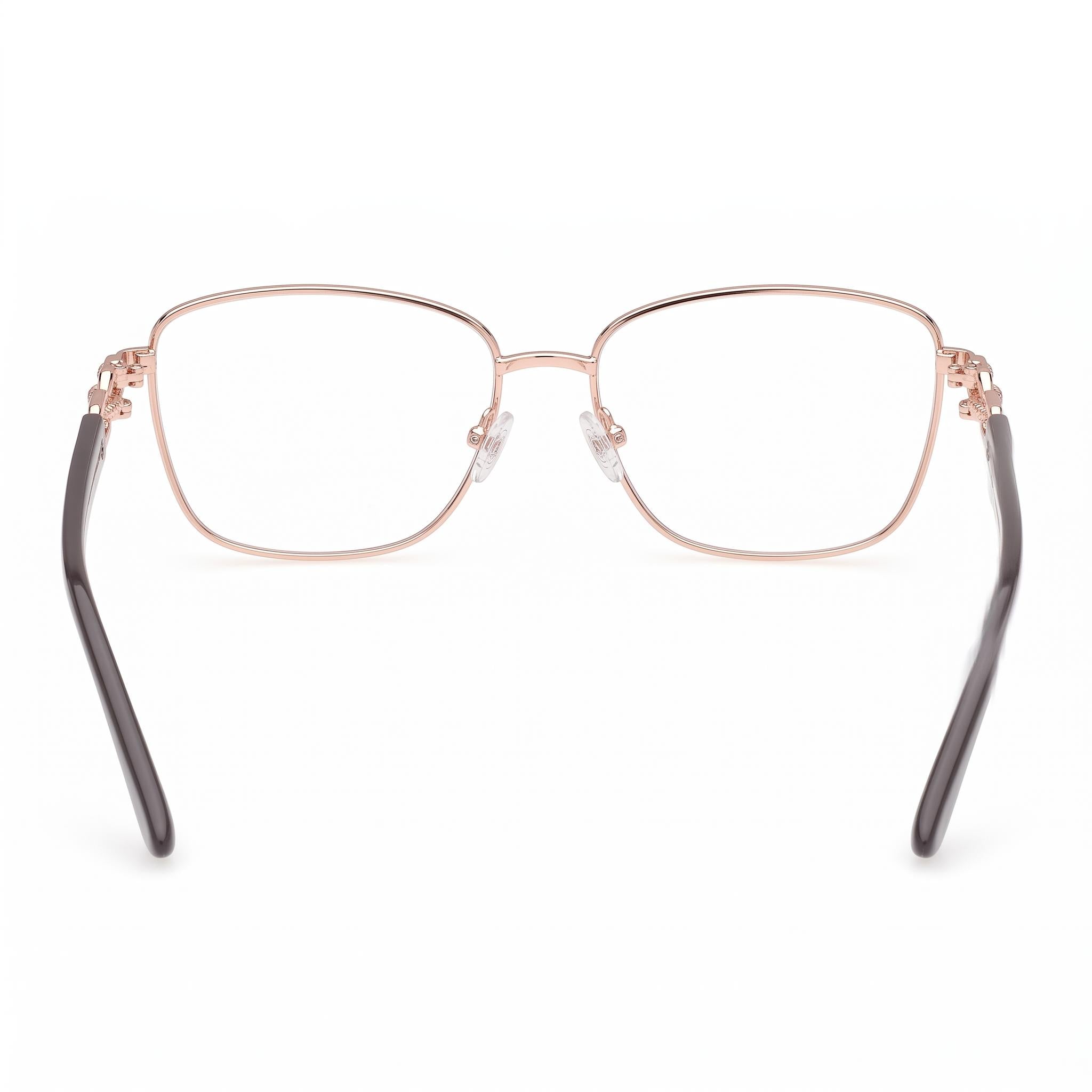 GUESS Gu50179 Women's Metal Frame Eyeglasses with Polycarbonate Lenses, Matte and Shiny Grey 57/14/140, Photo 3