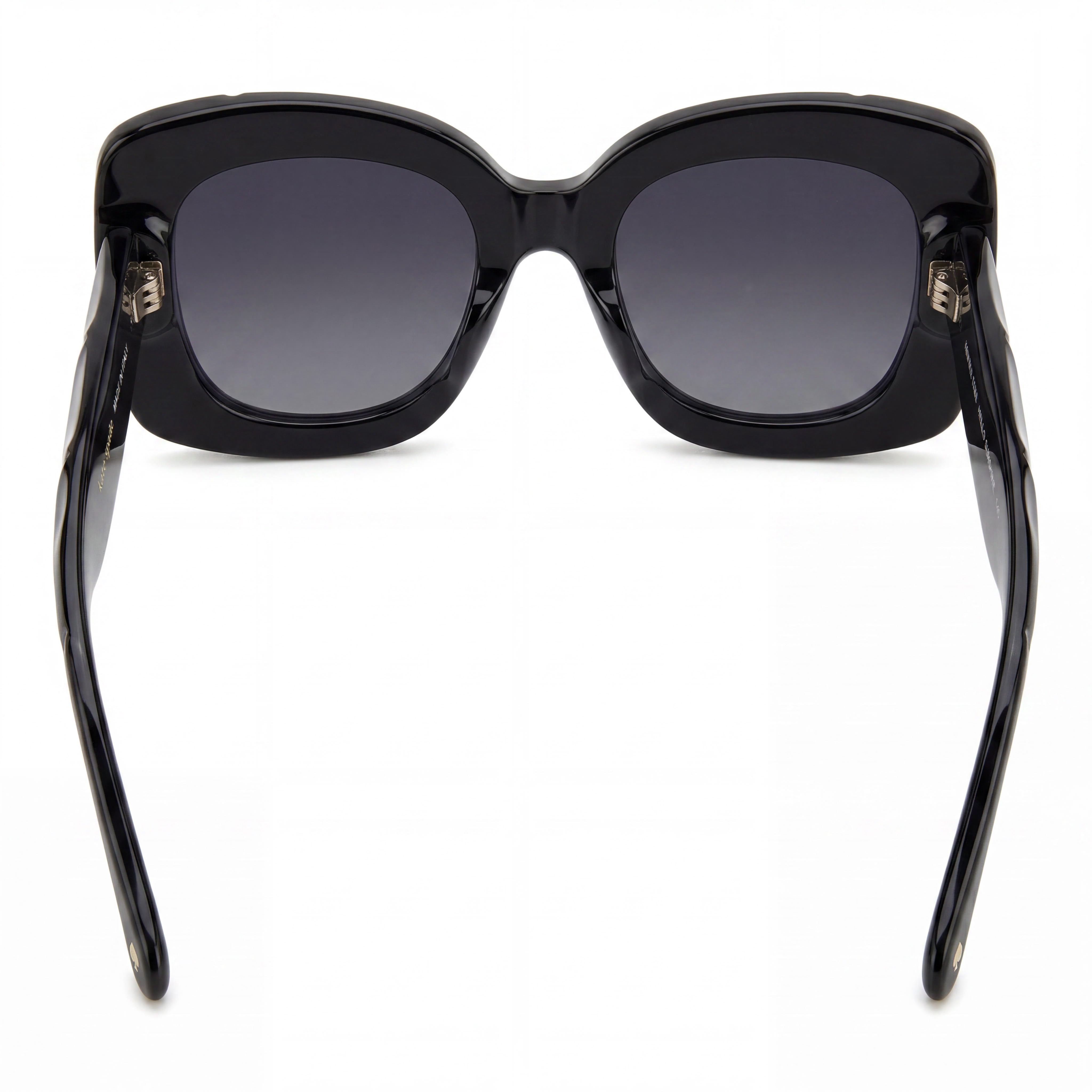 kate spade new york Gafas de sol casuales de acetato negro cuadrado, con cristales oscuros degradados no polarizados, para mujer, 50-23-140, Photo 4