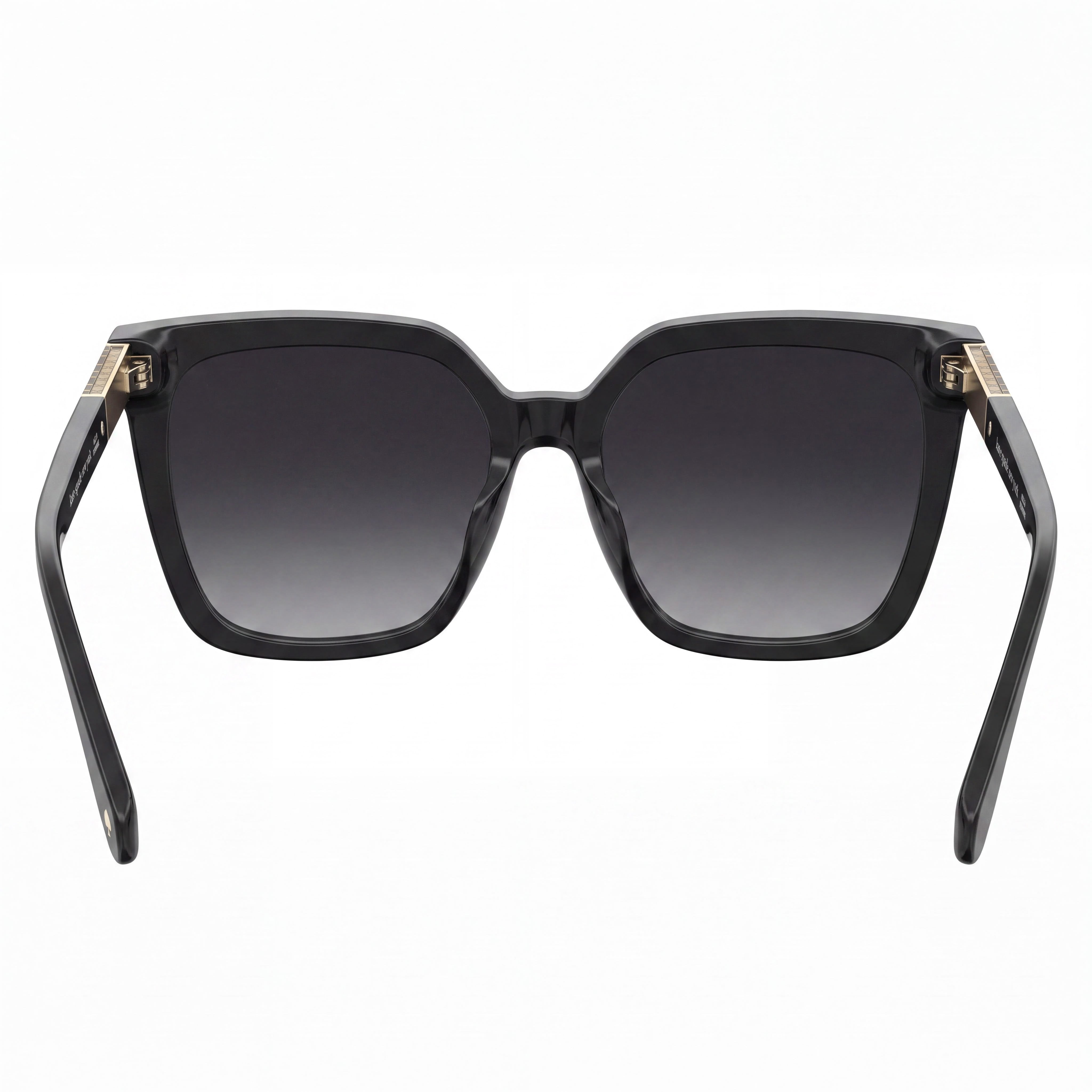 kate spade new york Gafas de sol de acetato negro cuadrado Marlowe/G/S para mujer, gris oscuro, 100 % protección UV, no polarizadas, 55 mm, Photo 3