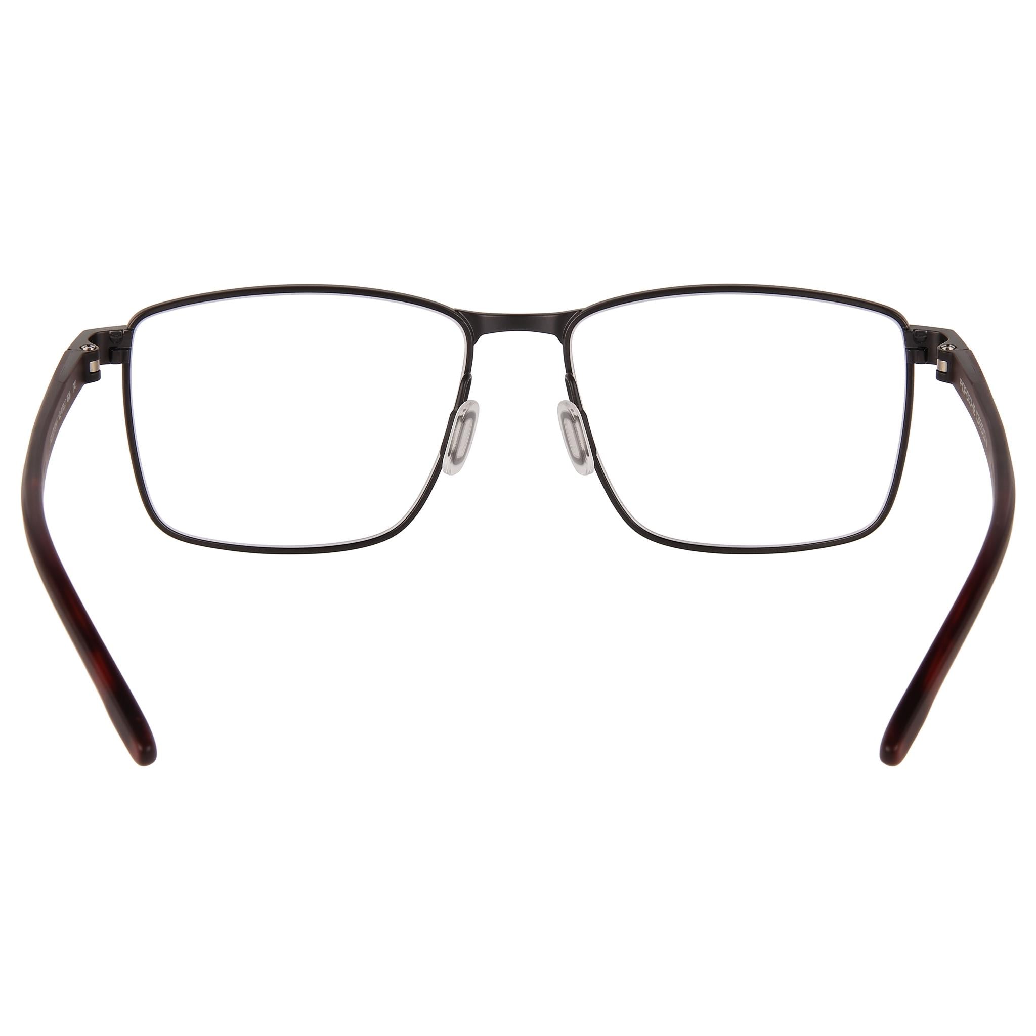 Porsche Design Modern Men's Eyeglasses with Black Plastic Frame and Transparent Polycarbonate Lenses, 55mm Lens Width, Photo 3