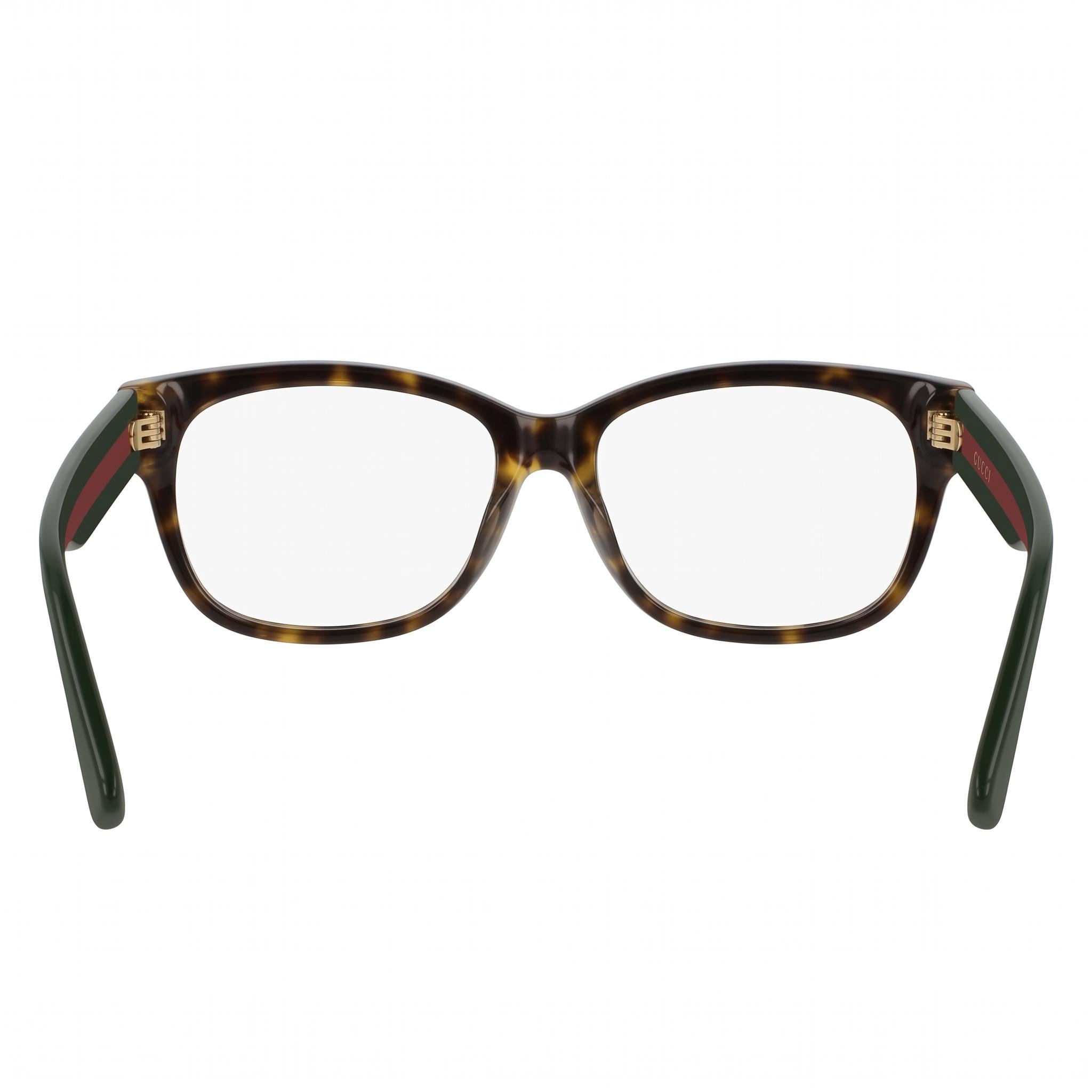 Gucci Gg0278o-012 Women's Full Rim Rectangle Optical Frame Plastic Dark Havana - Dark Green 55-15-145mm, Photo 3