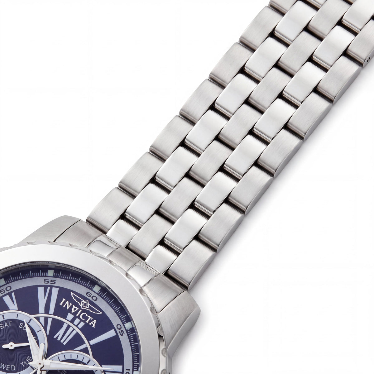 Invicta 14587 Men's Silver Stainless Steel Blue Dial Bracelet Watch, Luminous, 50mm, Photo 3