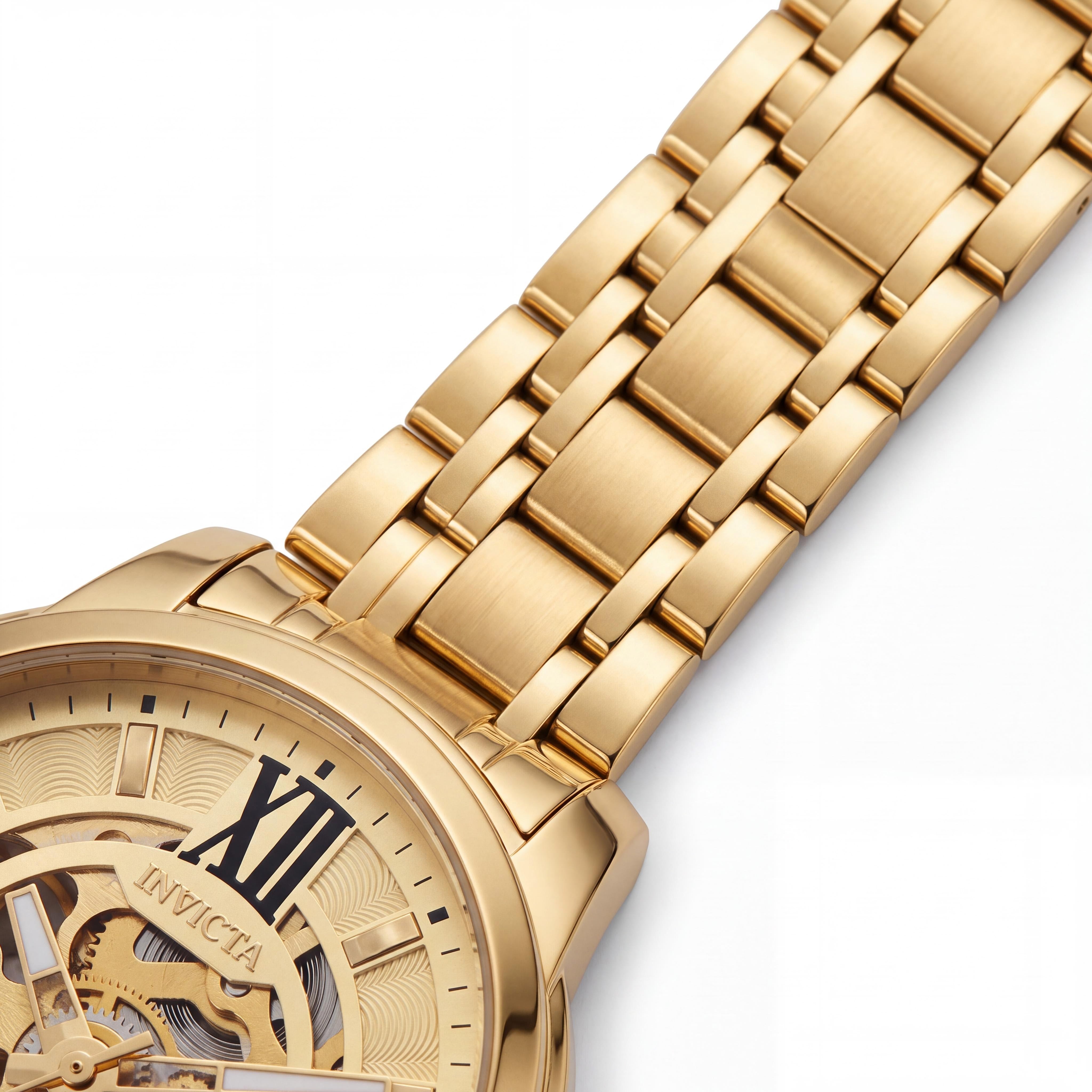 Invicta Objet D Art 69129 Reloj de pulsera automático dorado de acero inoxidable unisex 41mm, Photo 3
