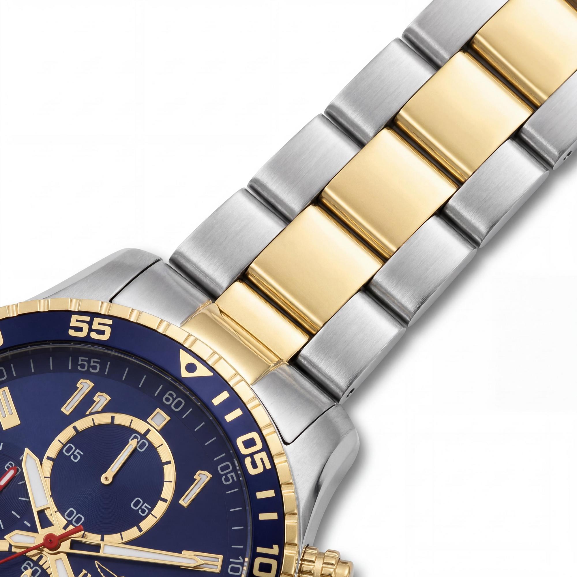 Reloj de cuarzo con cronógrafo unisex Invicta Specialty 36984, acero inoxidable de 45 mm, esfera plateada y azul., Photo 3