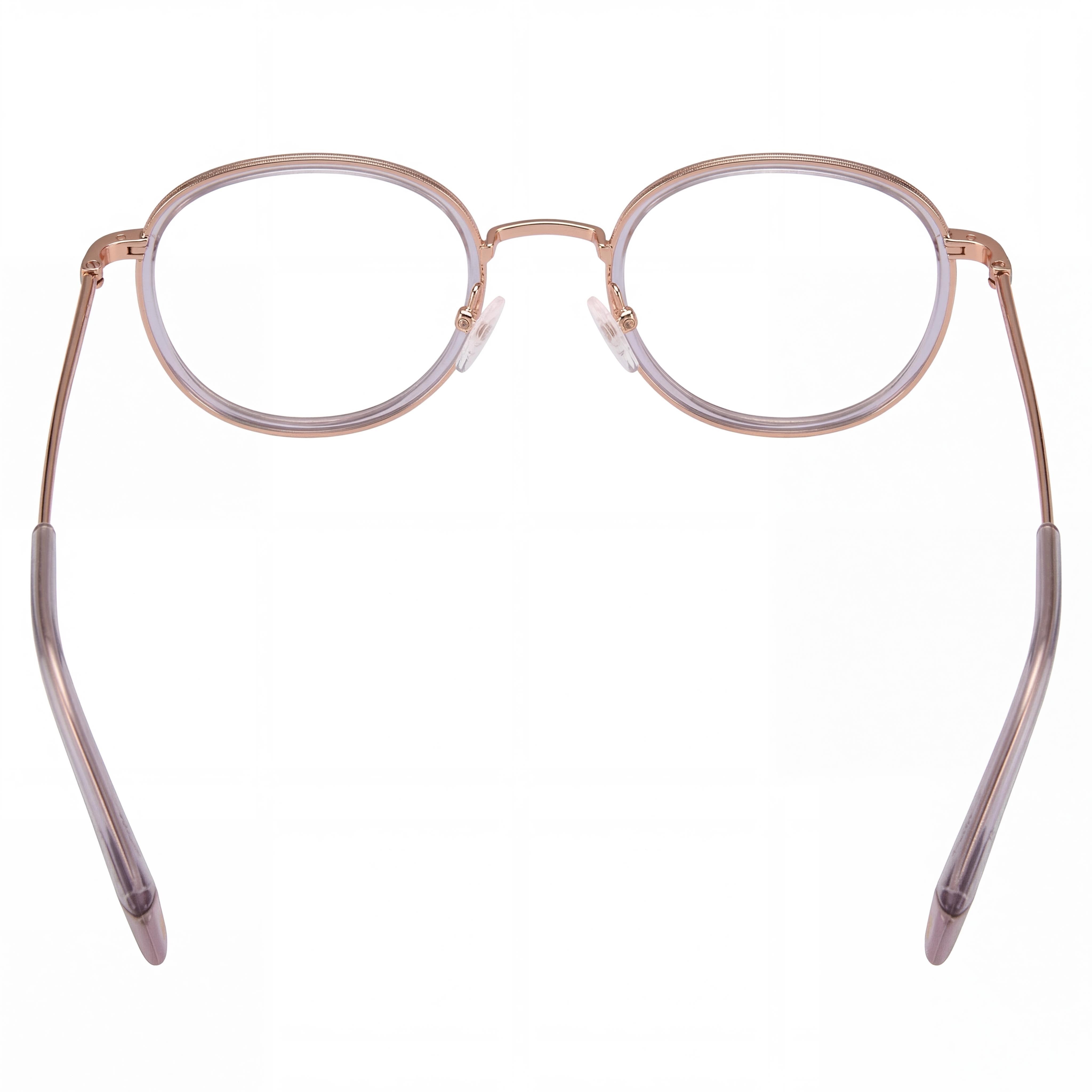 Gafas ópticas unisex Polaroid PLD D366/F de acero inoxidable, color dorado y morado, con ajuste asiático, 48 mm, Photo 4