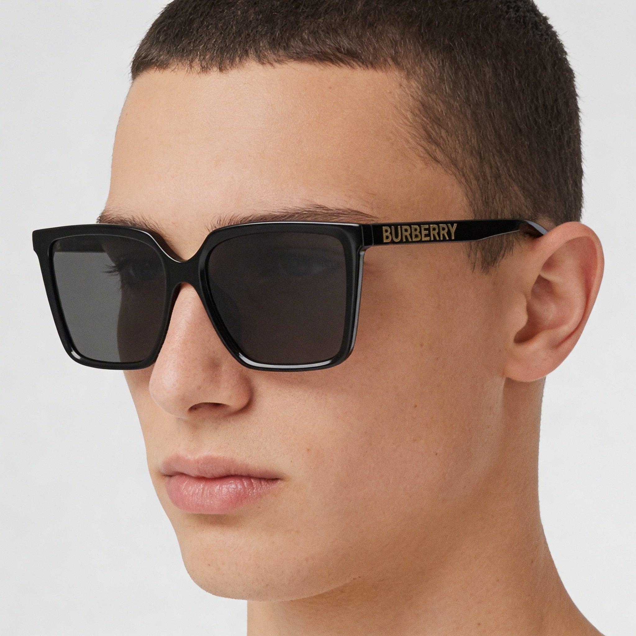 BURBERRY Be 4411d Unisex Acetate Black Dark Grey Sunglasses 57, Photo 4