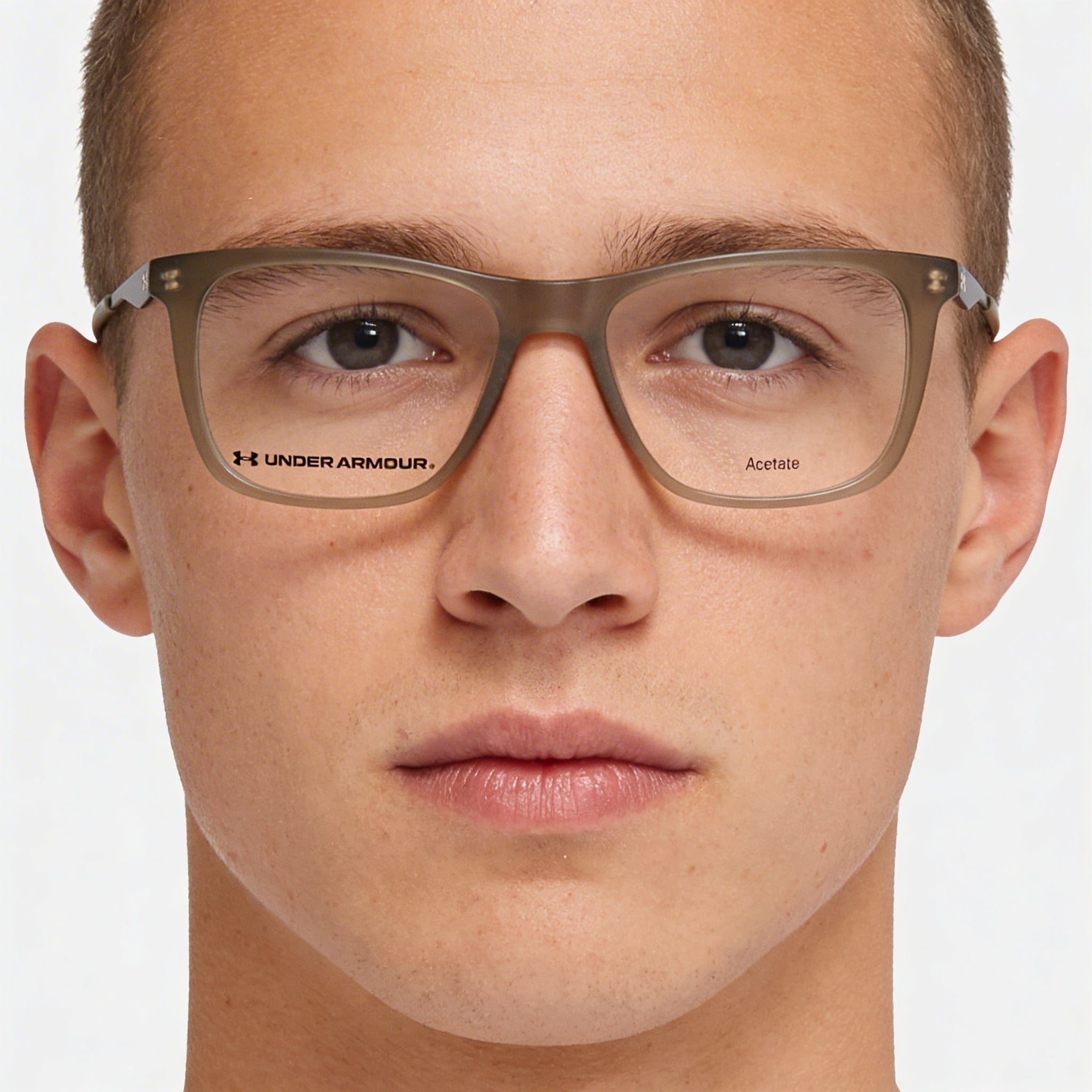 Gafas Under Armour 5040 Eu Unisex con montura de acetato verde mate y lentes de policarbonato, 52 mm de ancho de lente, Photo 3