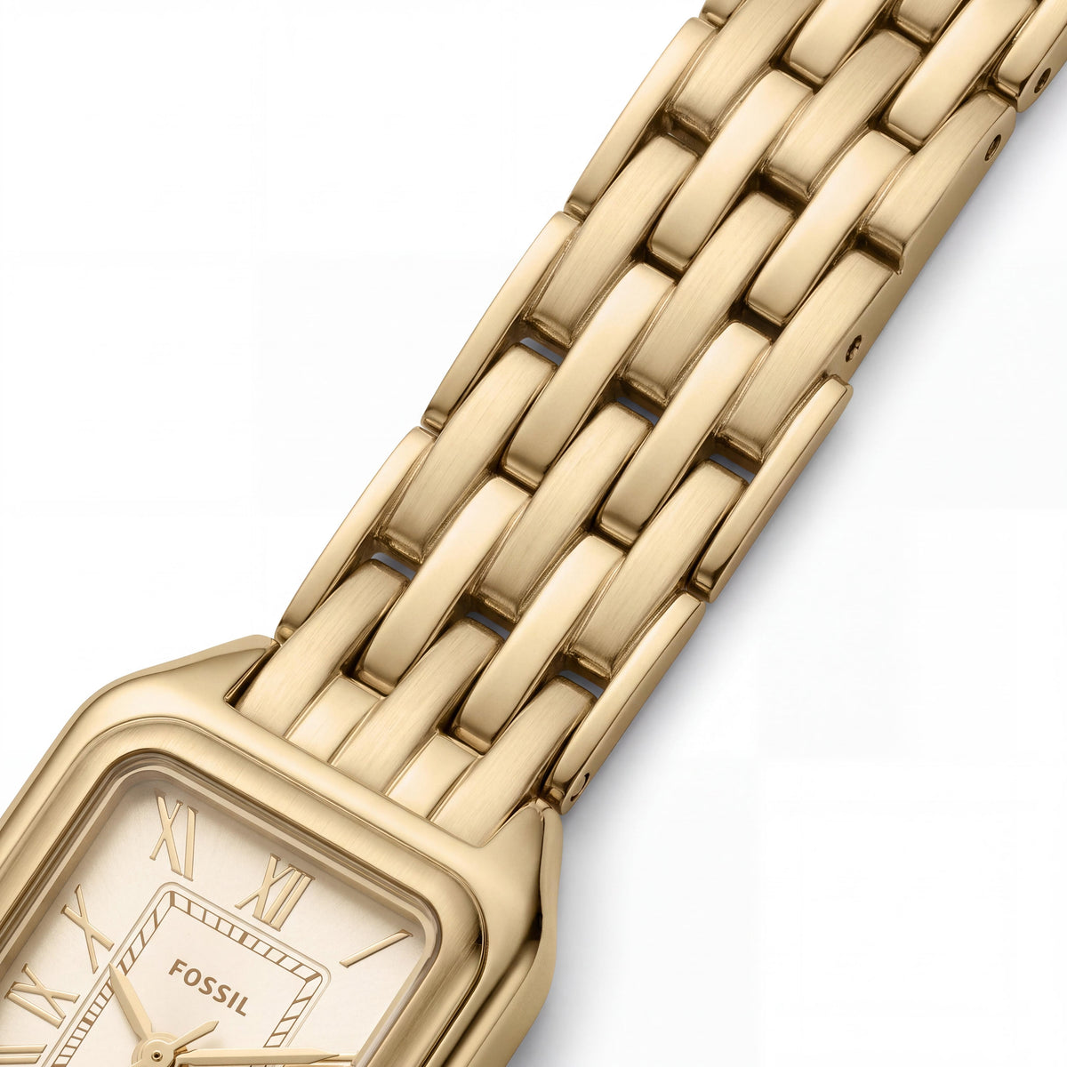 Fossil Women's ES5467 Minimalist Gold-Tone Stainless Steel Scratch-Resistant Quartz Watch with Roman Numeral Dial, 18mm Case, Photo 2
