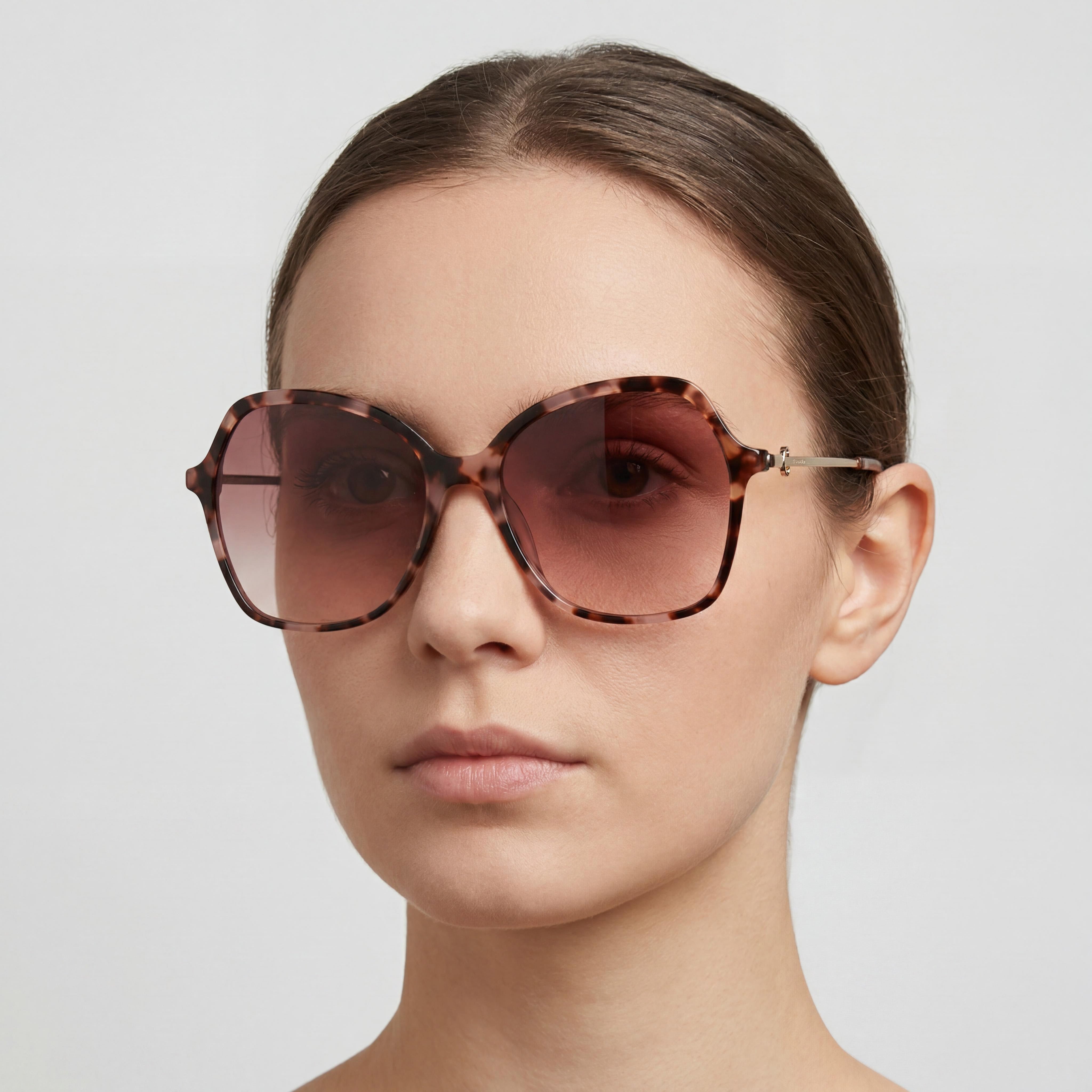 Longchamp Casual Women's Rose Havana Acetate UV Protection Sunglasses 57mm, Photo 5