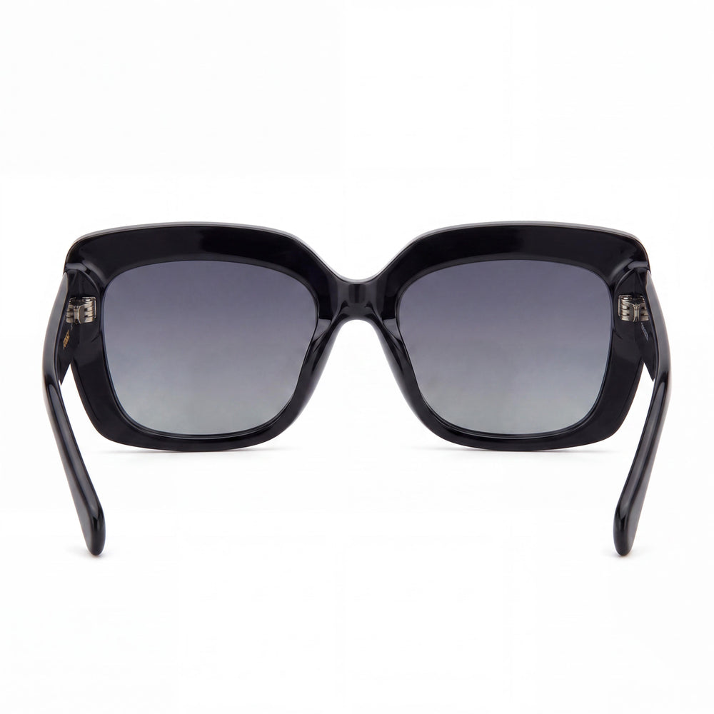 Gafas de sol rectangulares Fossil Fos 3158/S de propionato para mujer, montura negra/gris, lente gris sombreada, 54 mm, protección UV