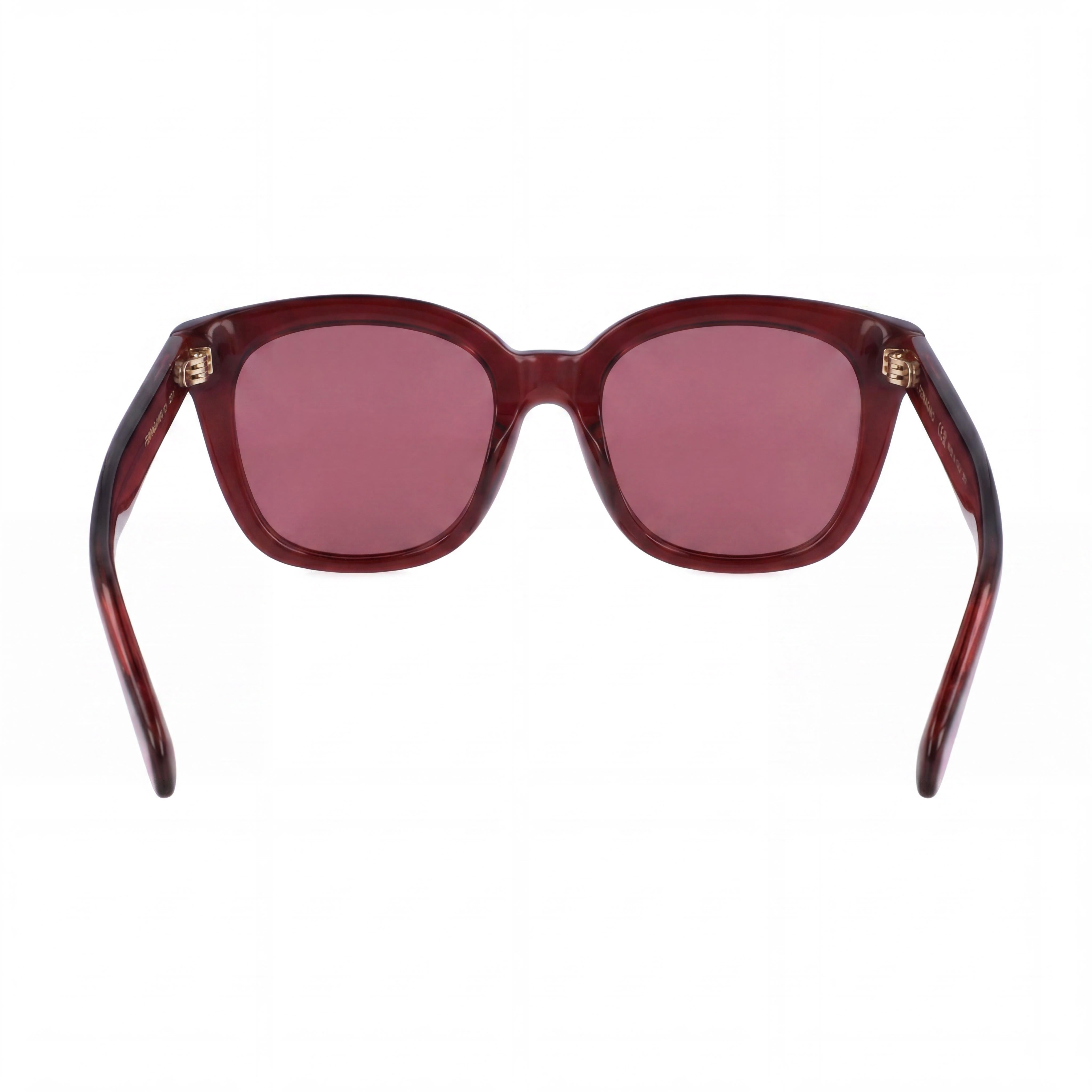 Salvatore Ferragamo Cat Eye Men's Stainless Steel Transparent Red Polycarbonate Non-Polarized 52mm, Photo 4