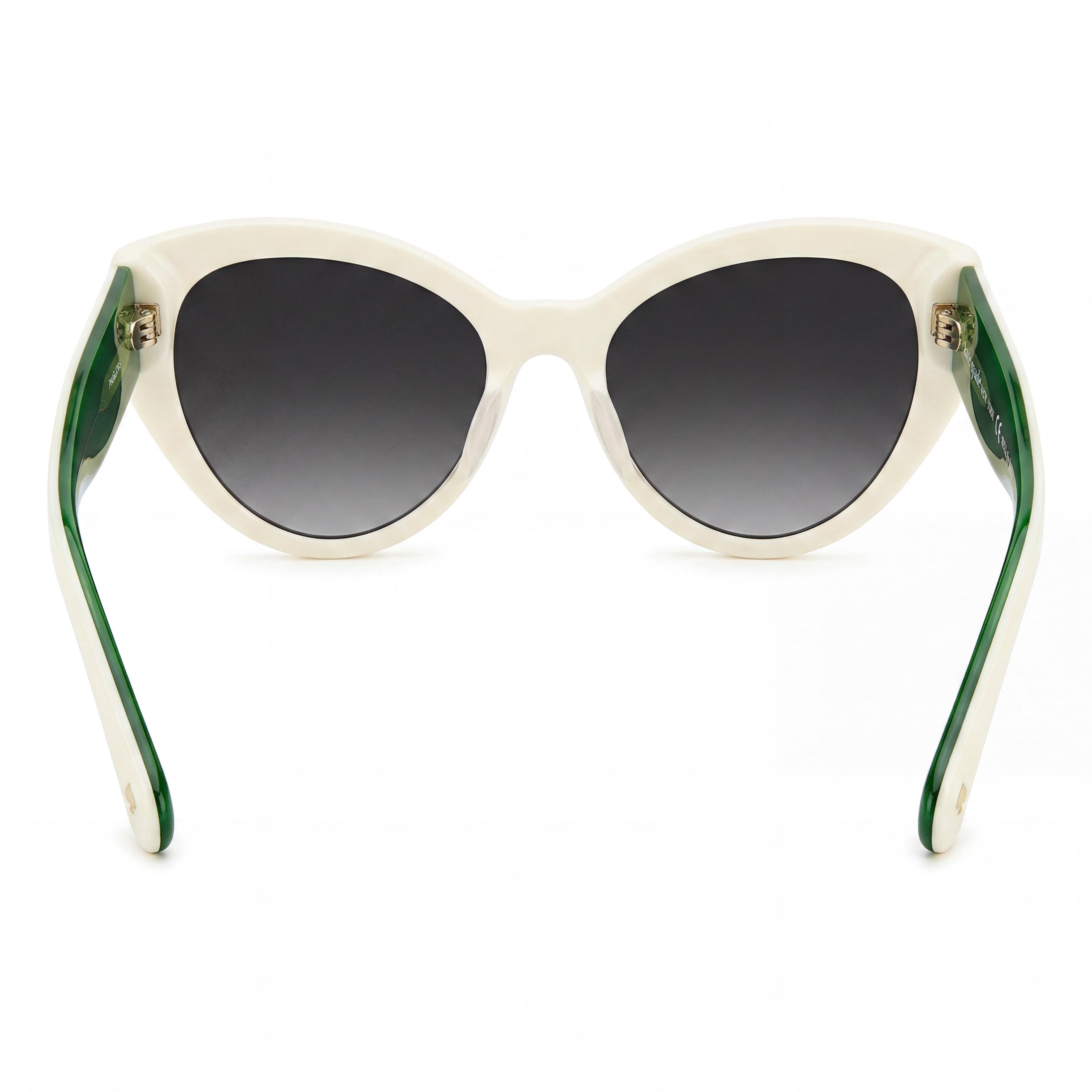Kate Spade New York Gafas de Sol Casuales para Mujer, Montura de Plástico Sombreada Blanco y Gris, Lentes Grises Sombreadas con Protección UV, 55mm, Photo 4