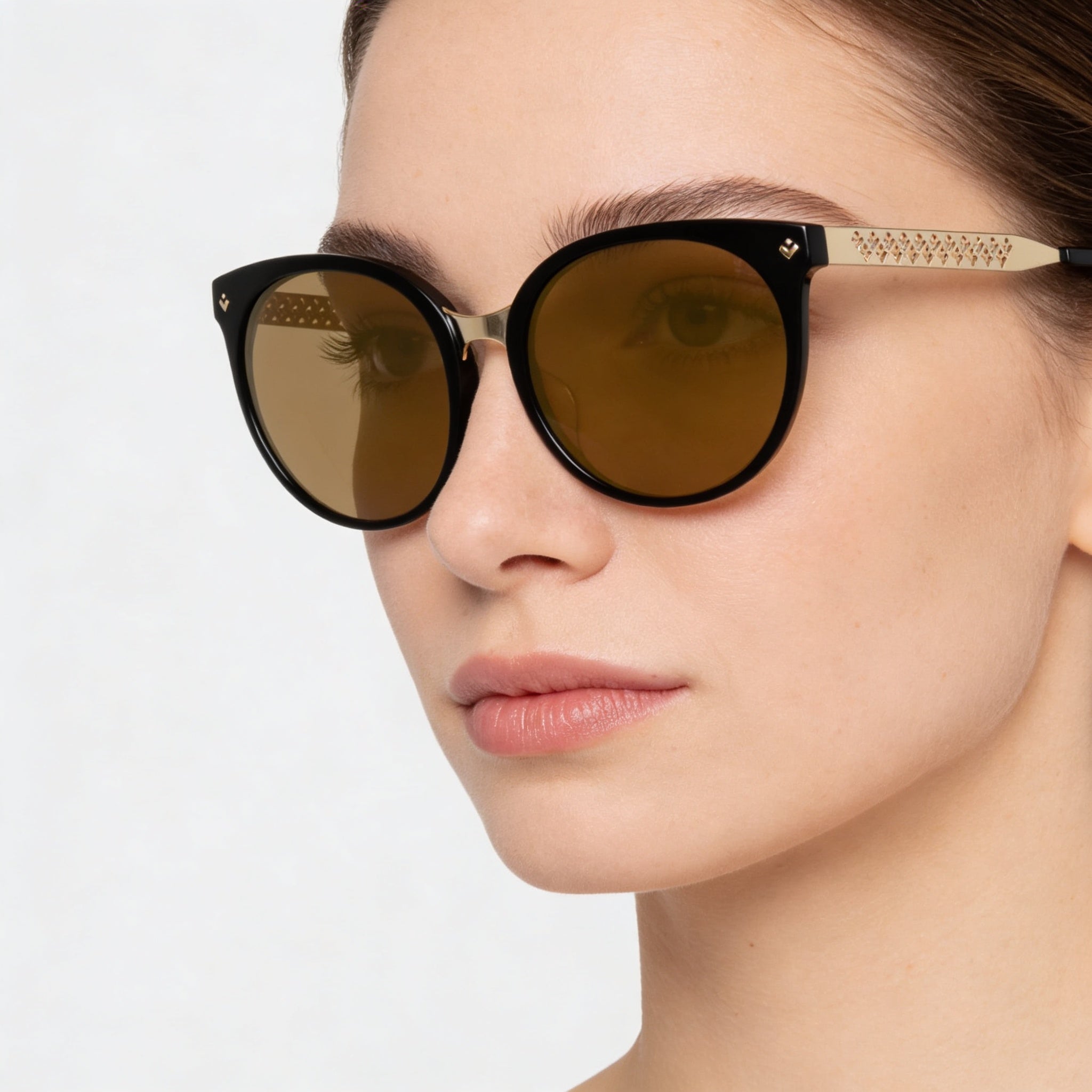 Gafas de sol Lacoste Classic para mujer, montura de plástico negra, lentes negras de 55 mm, protección UV, Photo 5