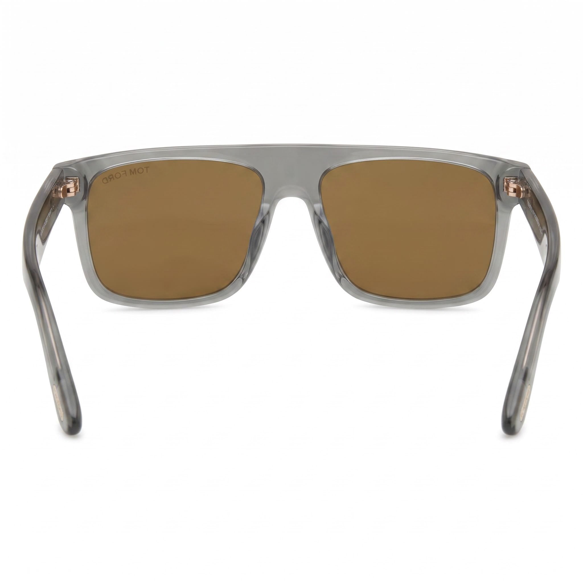 Tom Ford Classic Transparent Grey Pantographed Plastic Brown Lens Unisex UV Protection Sunglasses 58mm, Photo 4