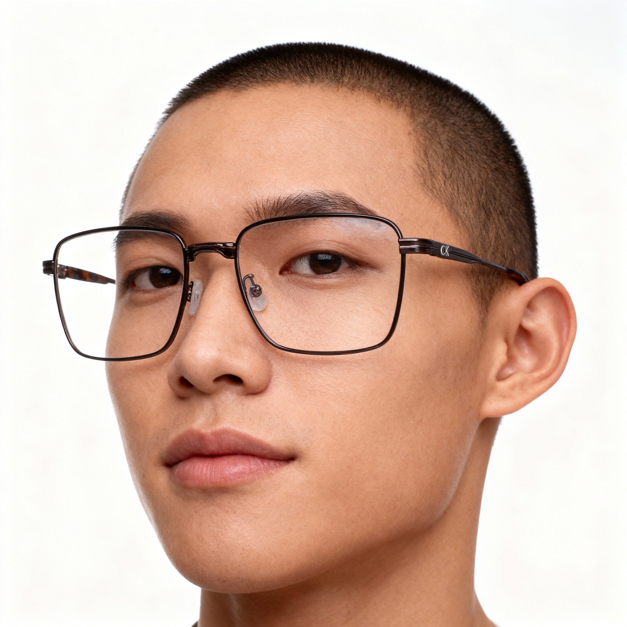 Calvin Klein Ck23104 Unisex Brown Acetate Eyeglasses with Polycarbonate Non-Polarized Lenses 52mm, Photo 5