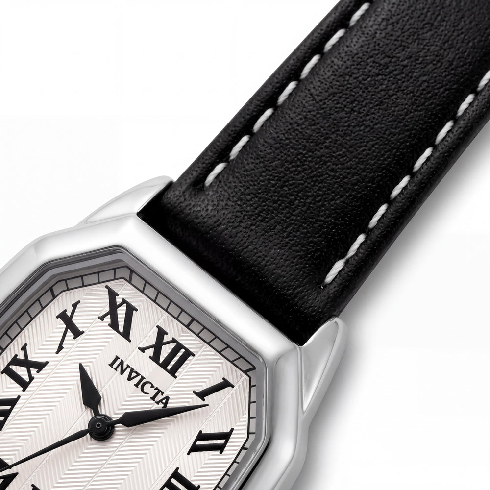 Reloj de Cuarzo Invicta Wildflower 48961 para Mujer, Caja de Acero Inoxidable Plateado, Correa de Cuero, 27mm