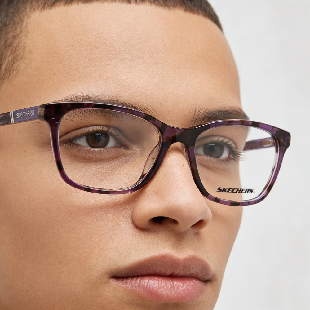 Skechers Se2154 Unisex Plastic Violet Frame Polycarbonate Lenses Eyewear 53-16-140mm