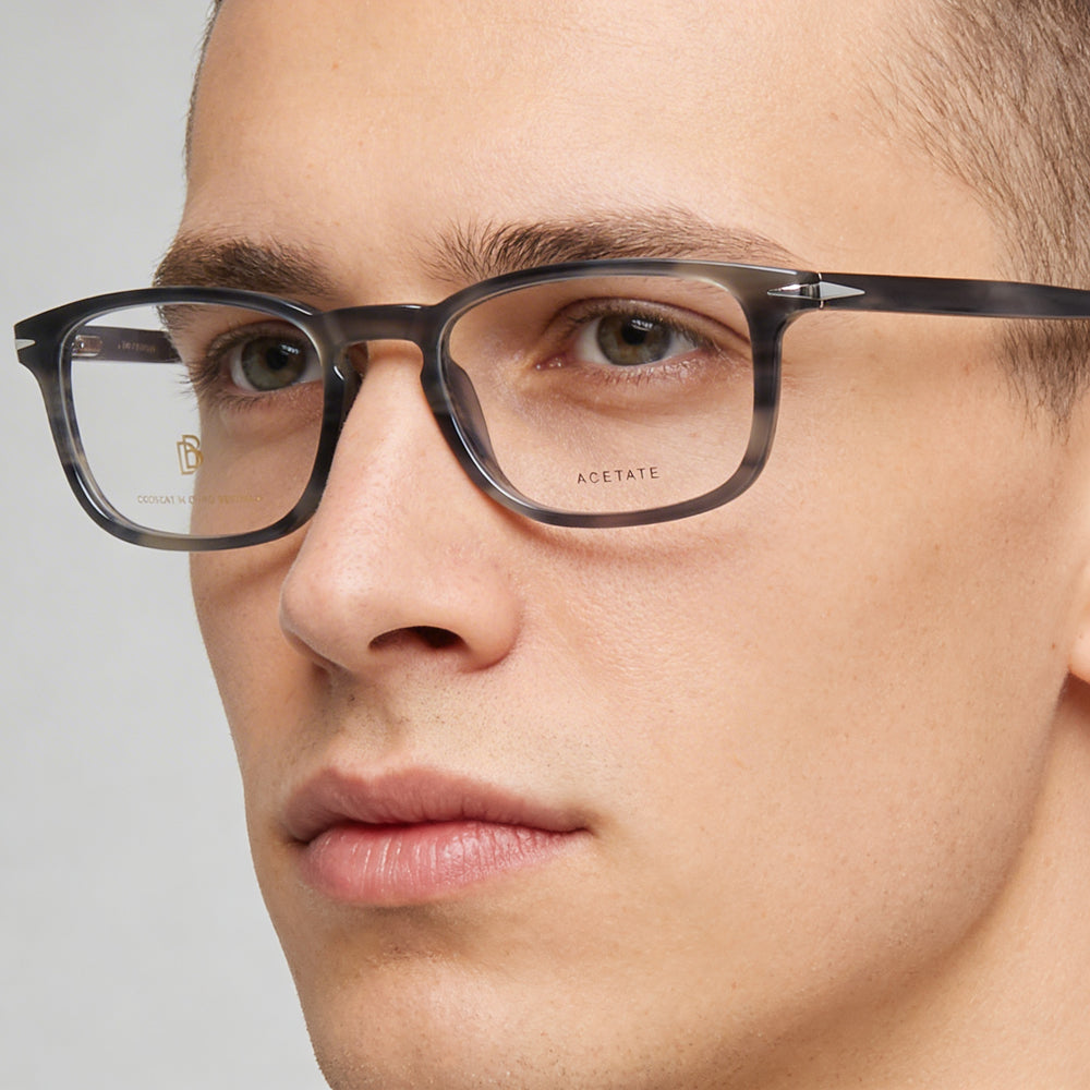 David Beckham Colección de Gafas para Hombre: Gafas Ópticas Recetadas Db 1027 con Montura de Plástico Gris Cuerno 51mm