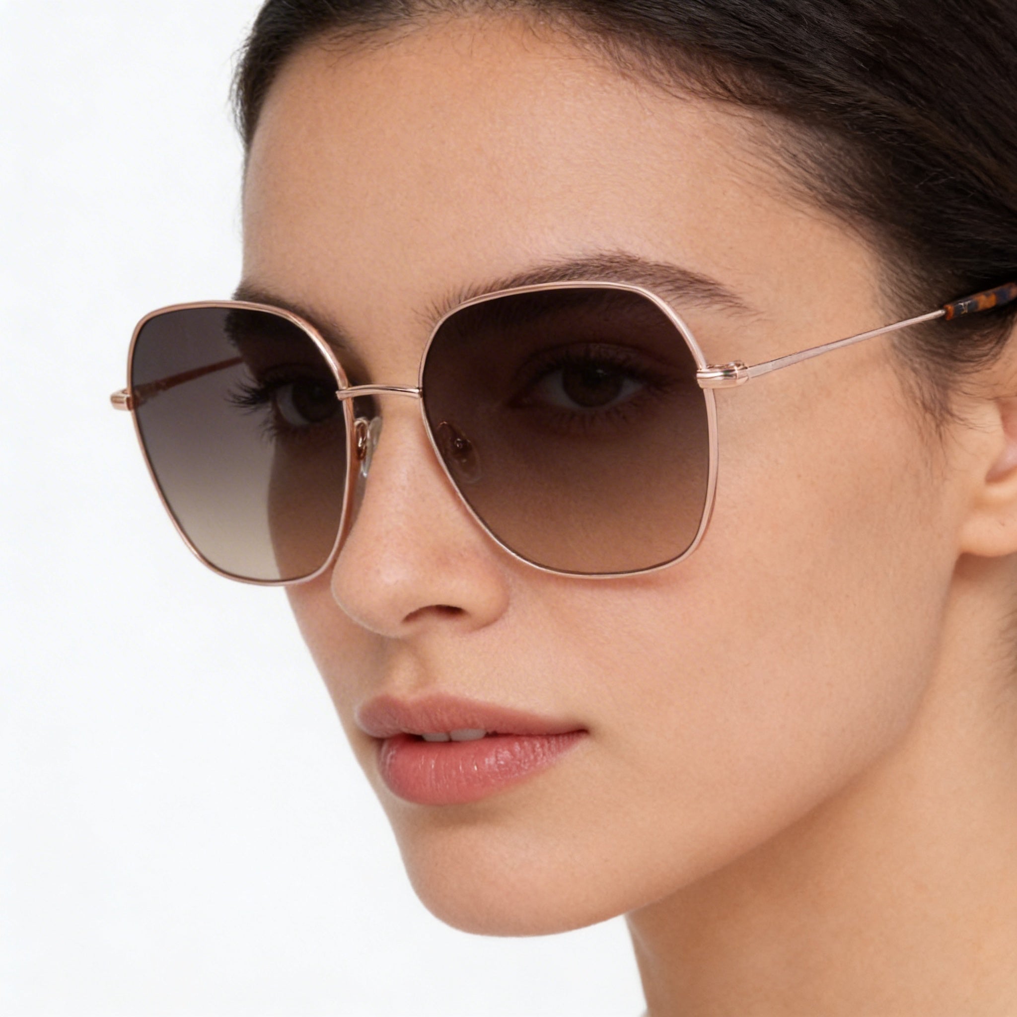 Gafas de sol Hugo Boss Casual para mujer, con montura de acero inoxidable, color dorado y cobre, sin polarizar, protección UV, 58 mm, Photo 5