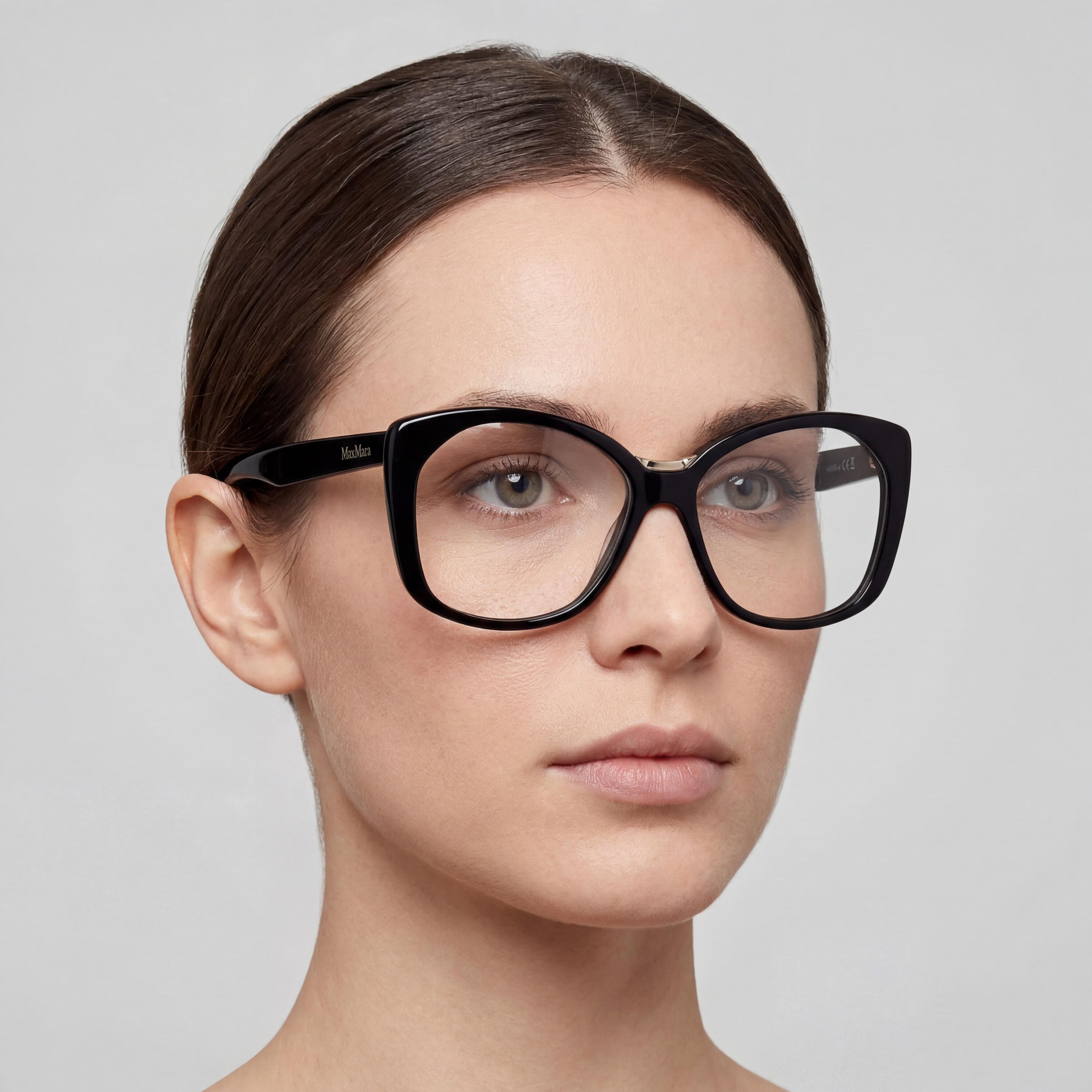 MaxMara Mm5141 Gafas para mujer Negro Brillante 57-15-140, Photo 4