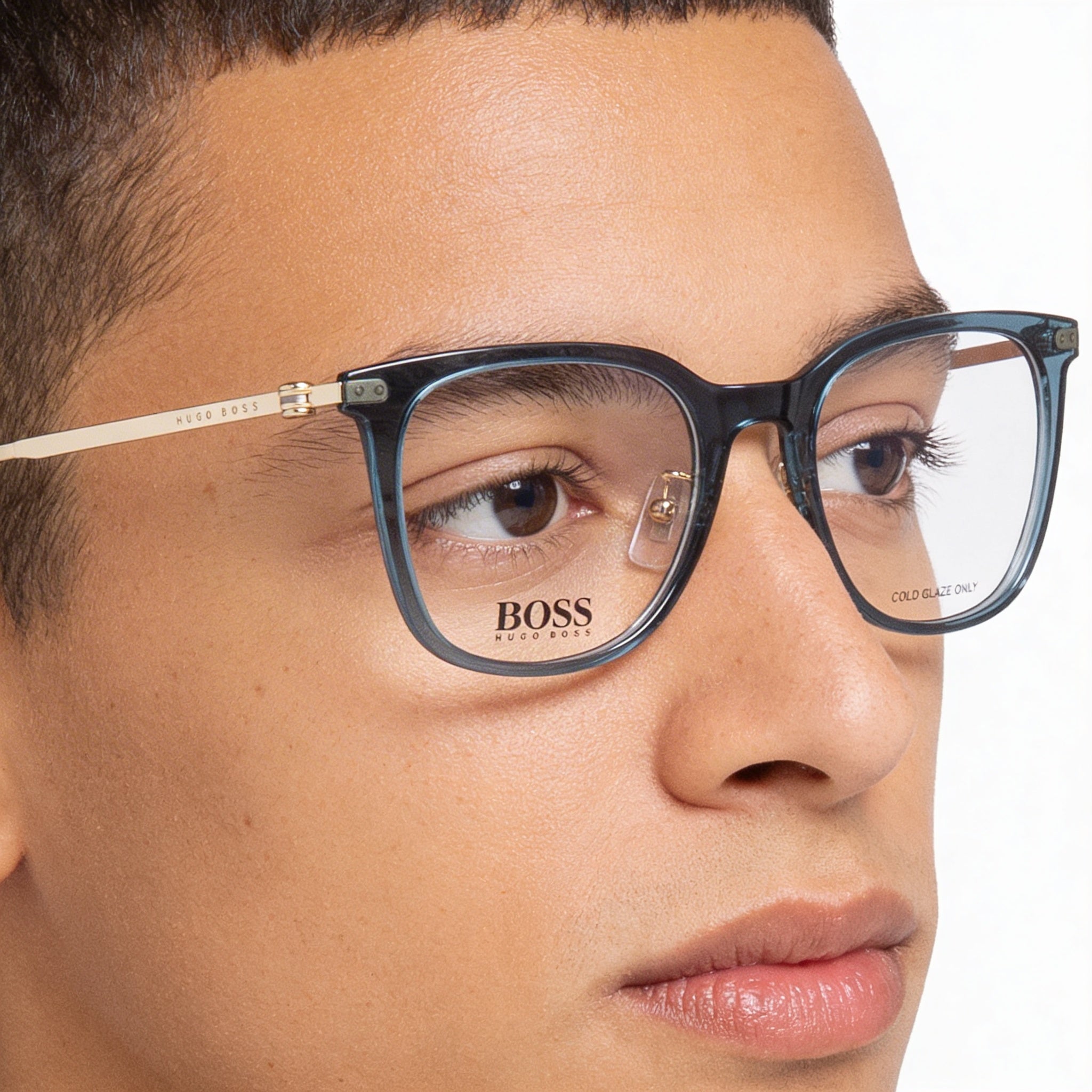 Hugo Boss 1360/f Modern Style Unisex Propionate Blue Optical Eyeglasses, 52mm Lens Size, Photo 3