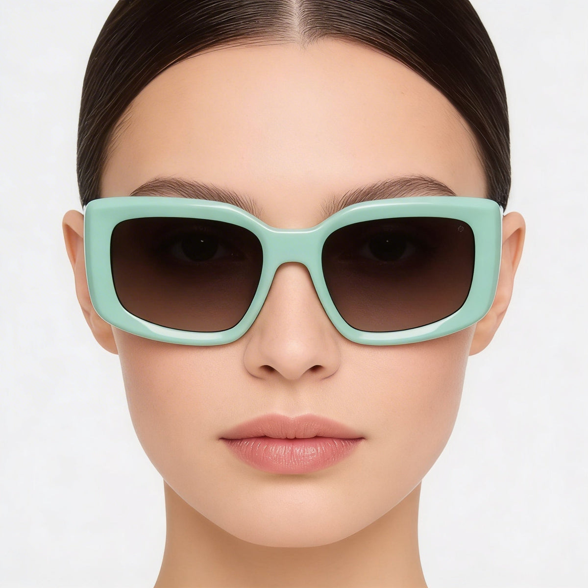 Rag & Bone Modern Green Square Sunglasses for Women, 54mm, Photo 4