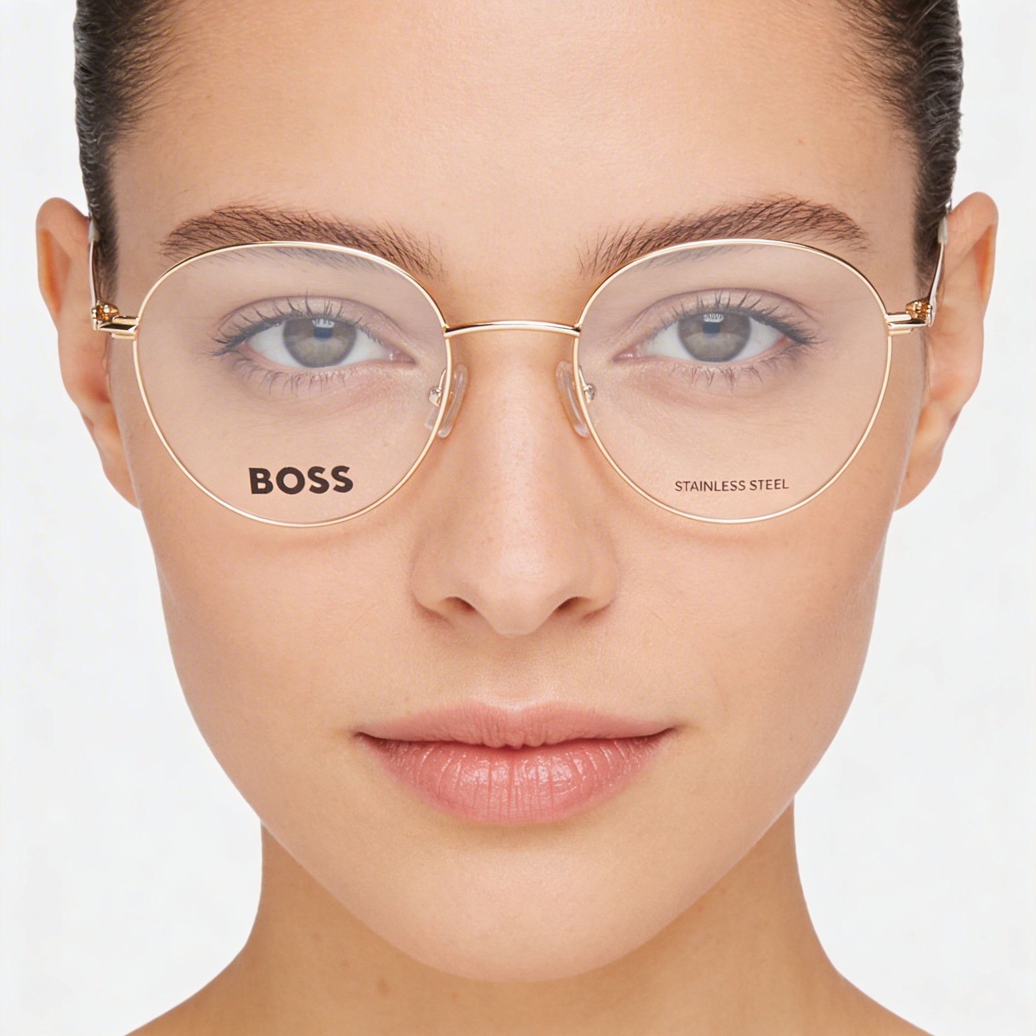 Hugo Boss 1530 Unisex Multicolored Frame Eyeglasses with Rose Gold Glass Non-Polarized Lenses, Photo 4