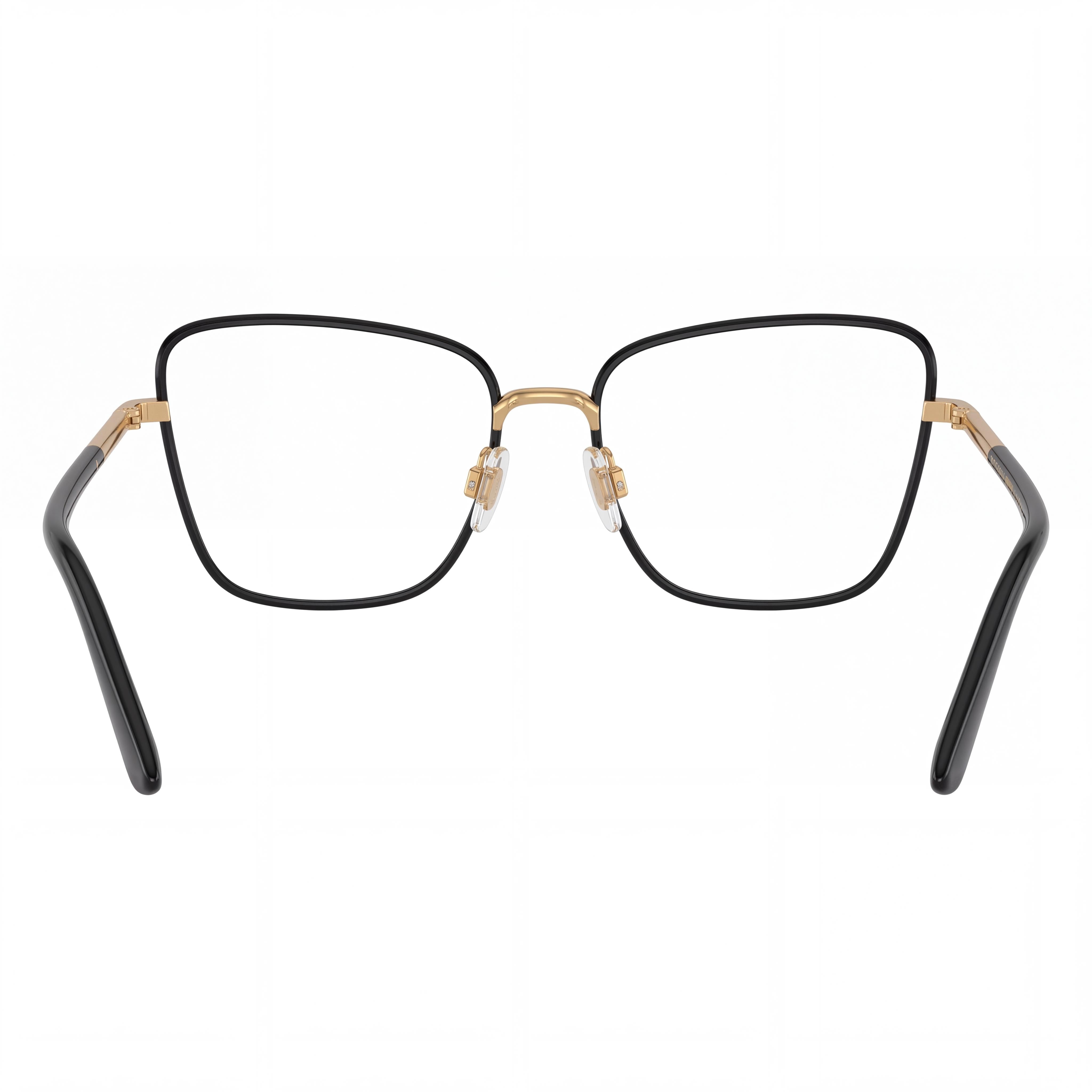 Dolce & Gabbana Classic Minimalist Unisex Black Eyeglasses Optical Frames with Clear Demo Lenses - Prescription Ready, Photo 4