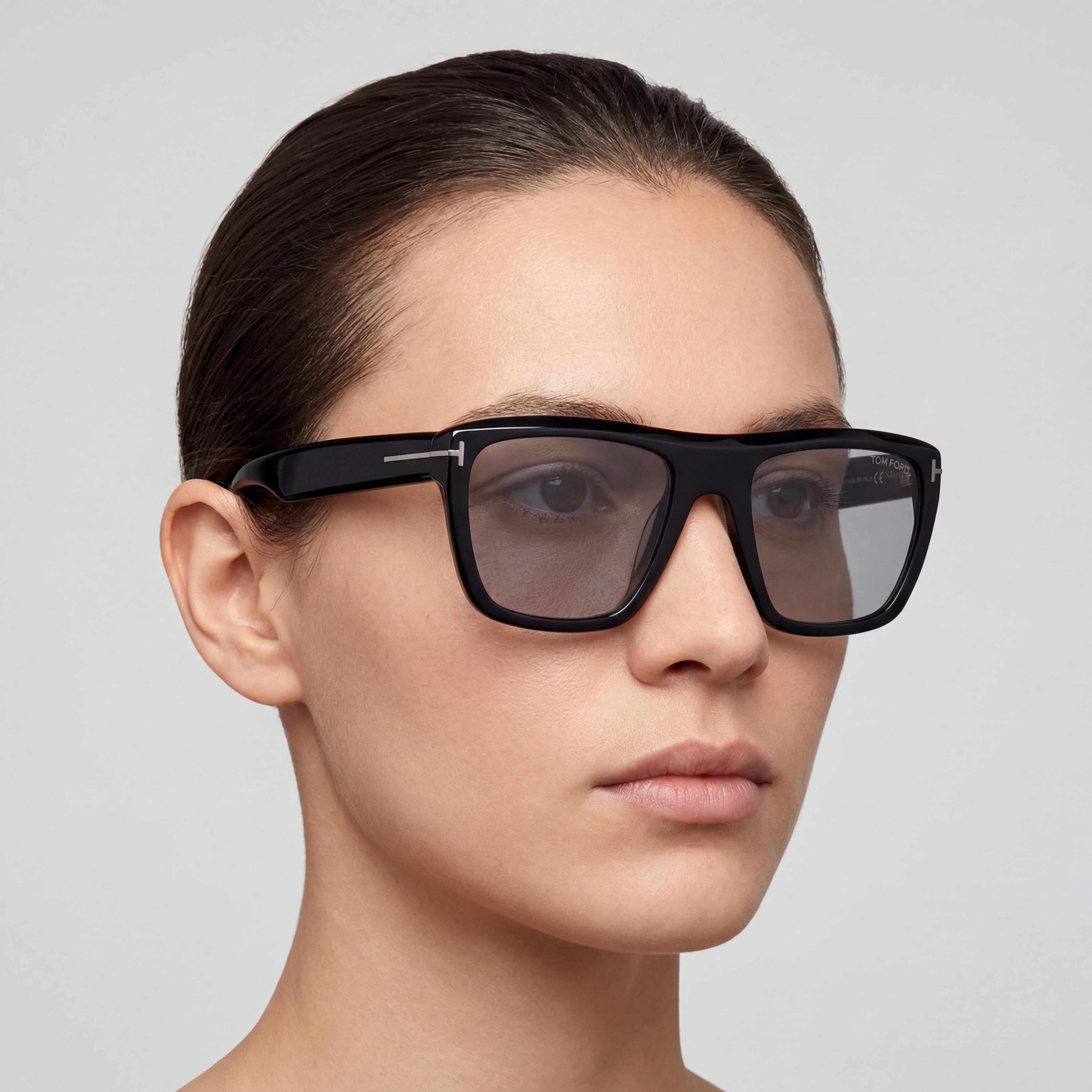 Tom Ford Alberto FT1077-N Unisex Multi-coloured Plastic Smoke Polarized UV Protection 55mm Sunglasses, Photo 5