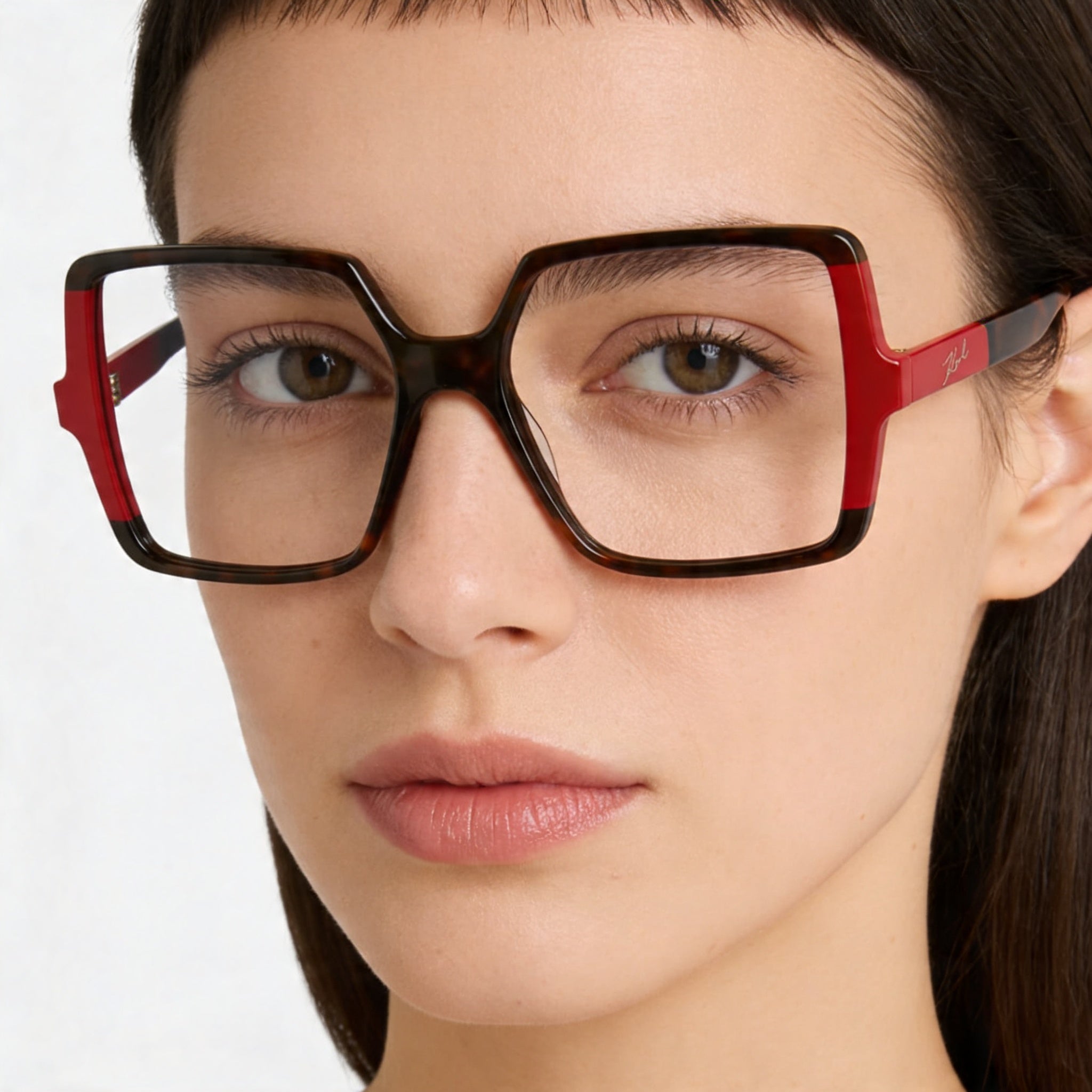KARL LAGERFELD Kl6169 Women's Acetate Ophthalmic Frame Dark Tortoise Red with Polycarbonate Lenses 54mm, Photo 5