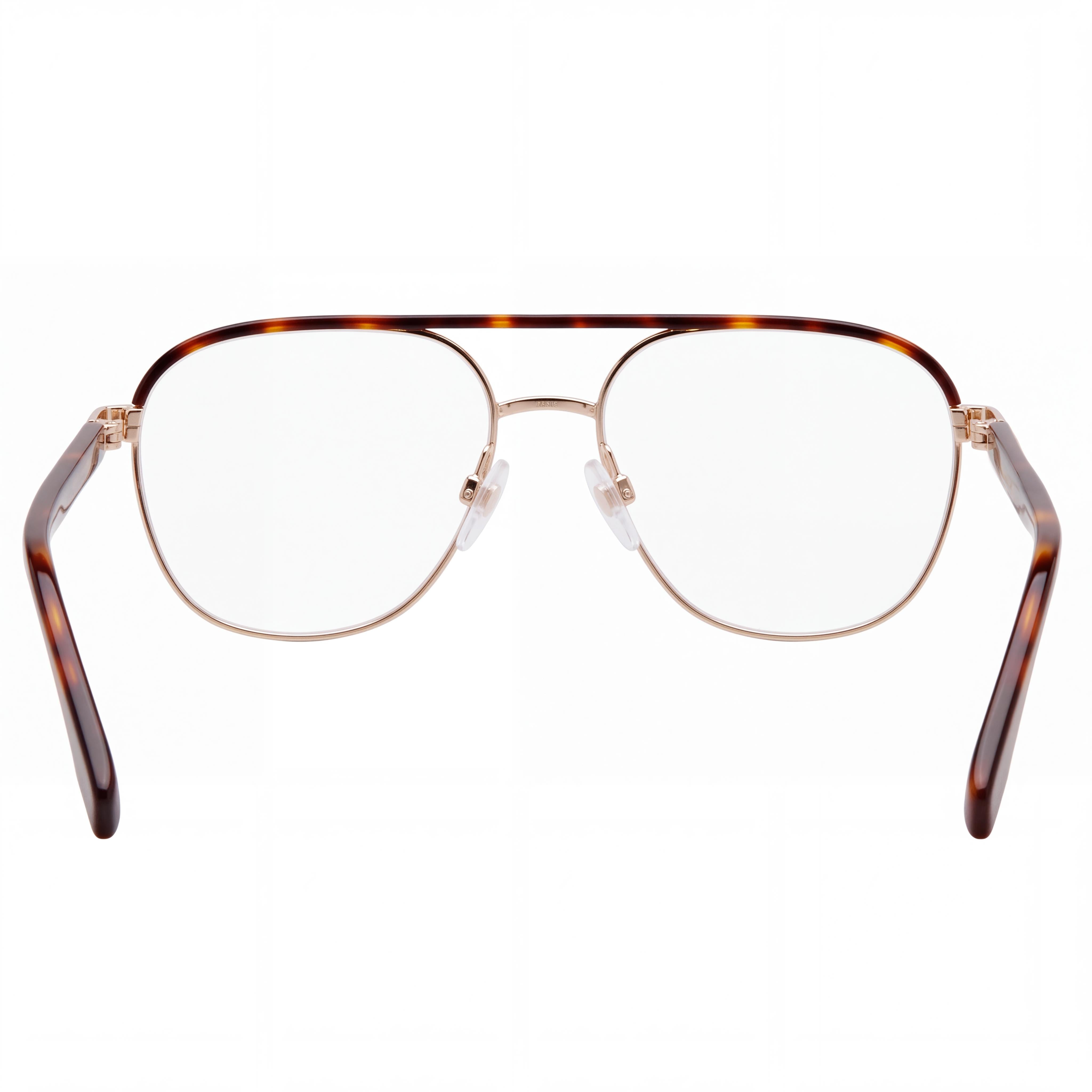 Montura de gafas ópticas Marc Jacobs Modern para mujer de aleación de acero dorado habana con lentes de policarbonato, tamaño 57-16-145, Photo 3