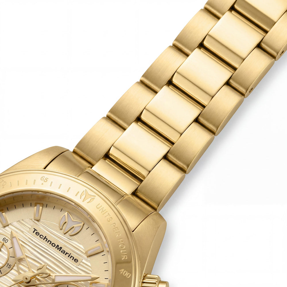 TechnoMarine Manta Women's Gold Stainless Steel Case Chronograph Quartz Water Resistant Watch 38mm