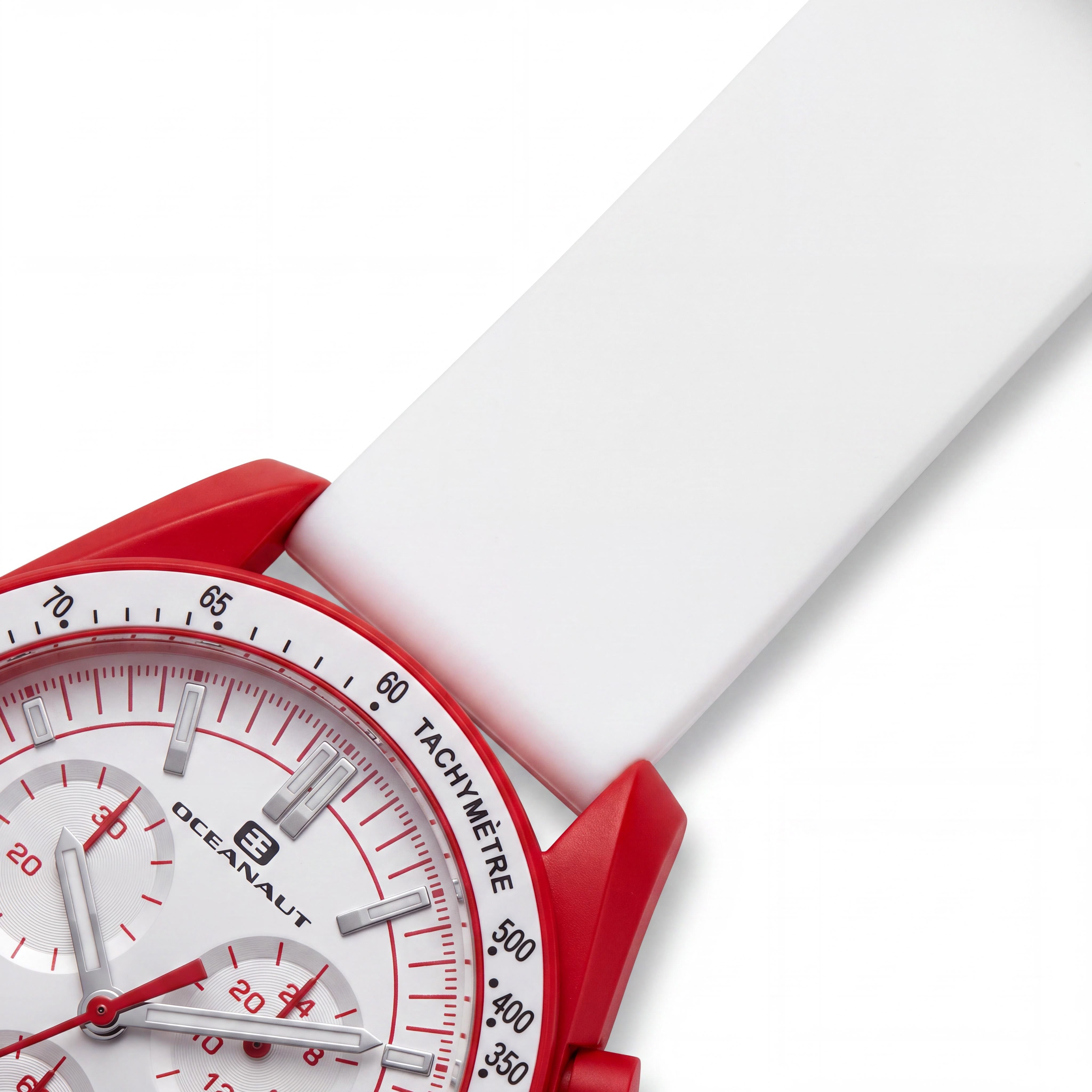 Oceanaut OC7587 Modern Men's Watch with White Dial, Leather Strap, 50m Water Resistance, and Quartz Movement, Photo 3