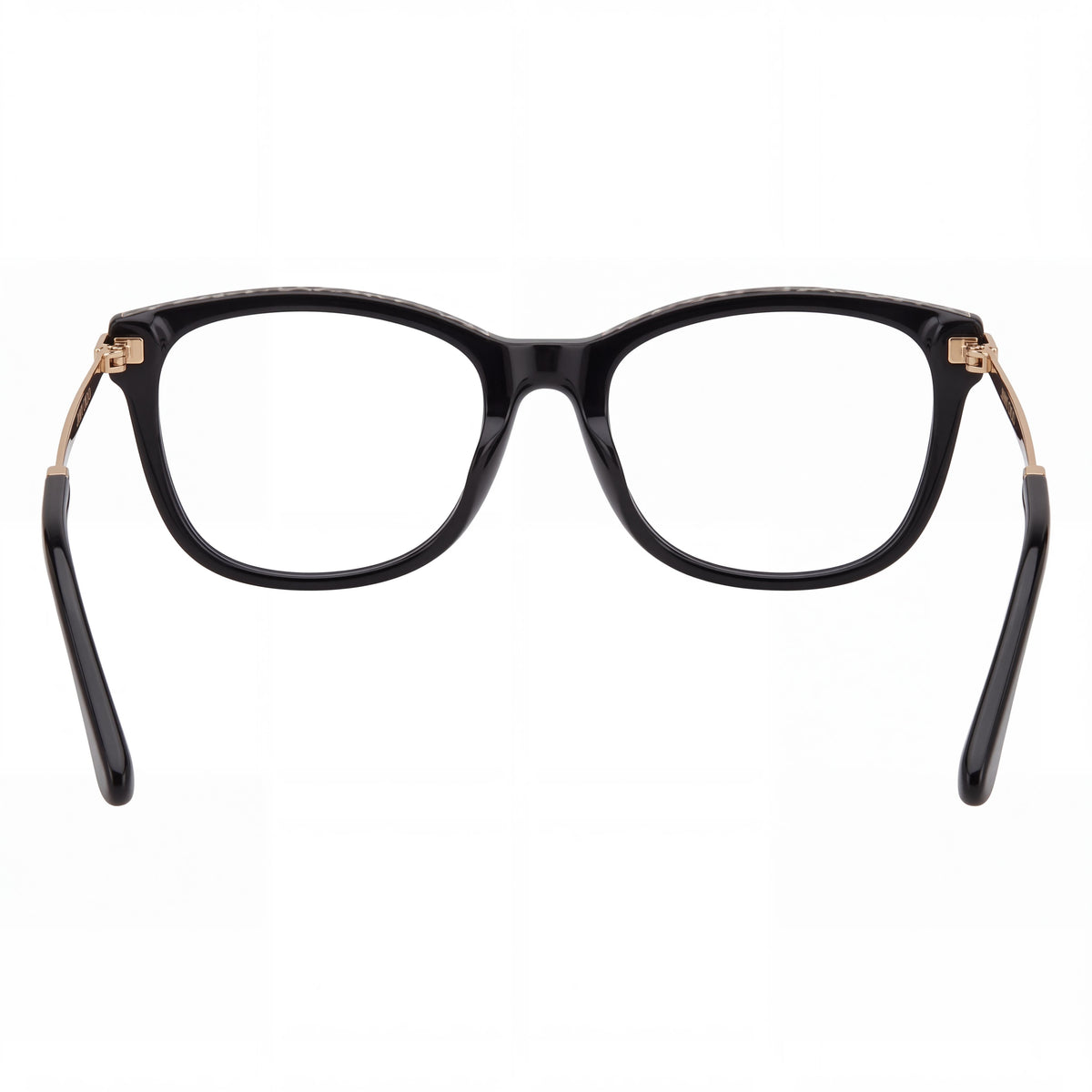 JIMMY CHOO 102578 Women's Cat-Eye Black Leopard Acetate Optical Glasses with Clear Non- Lenses 53mm, Photo 4